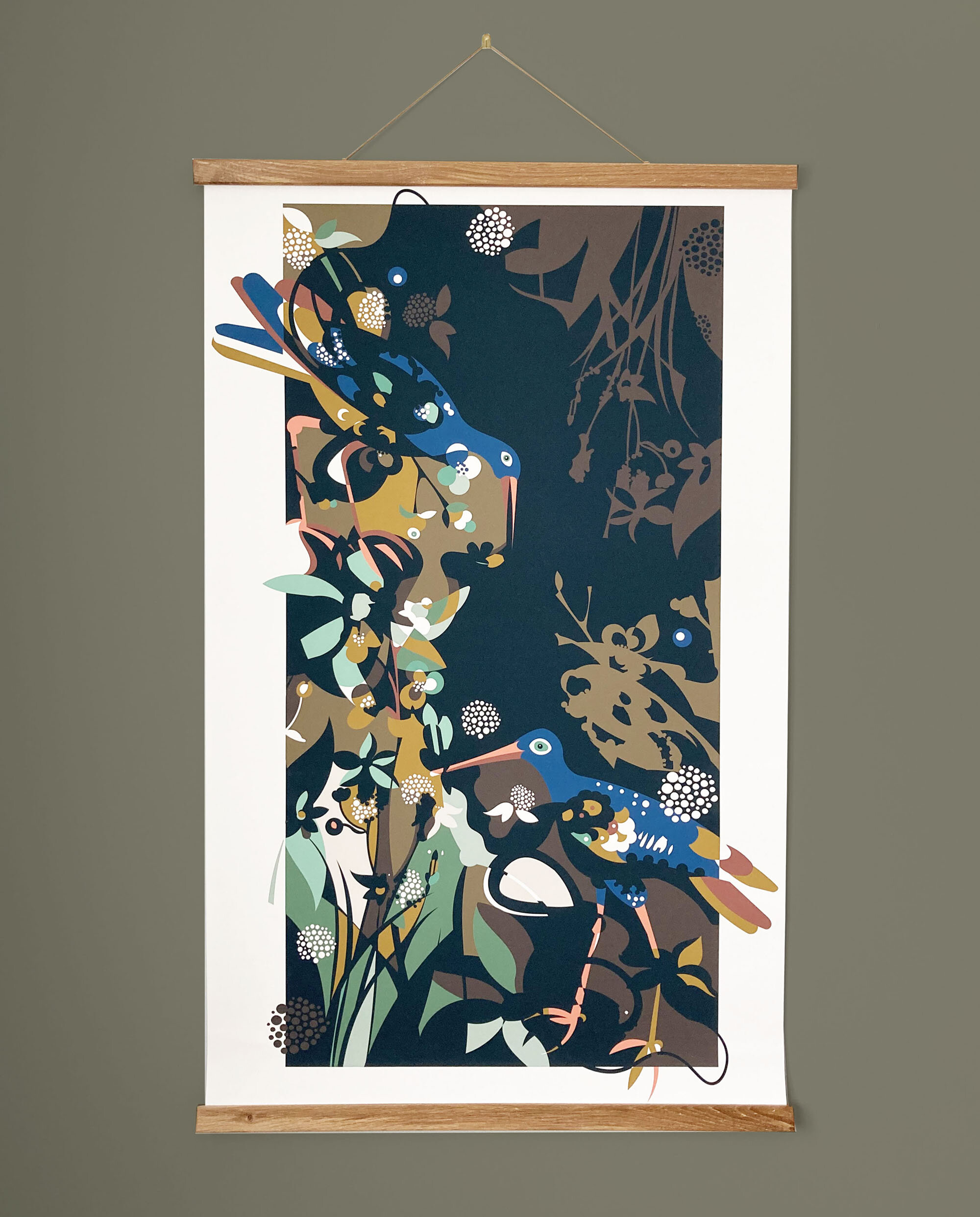 Snipe Birds on hanger 600 x 1000 mm
