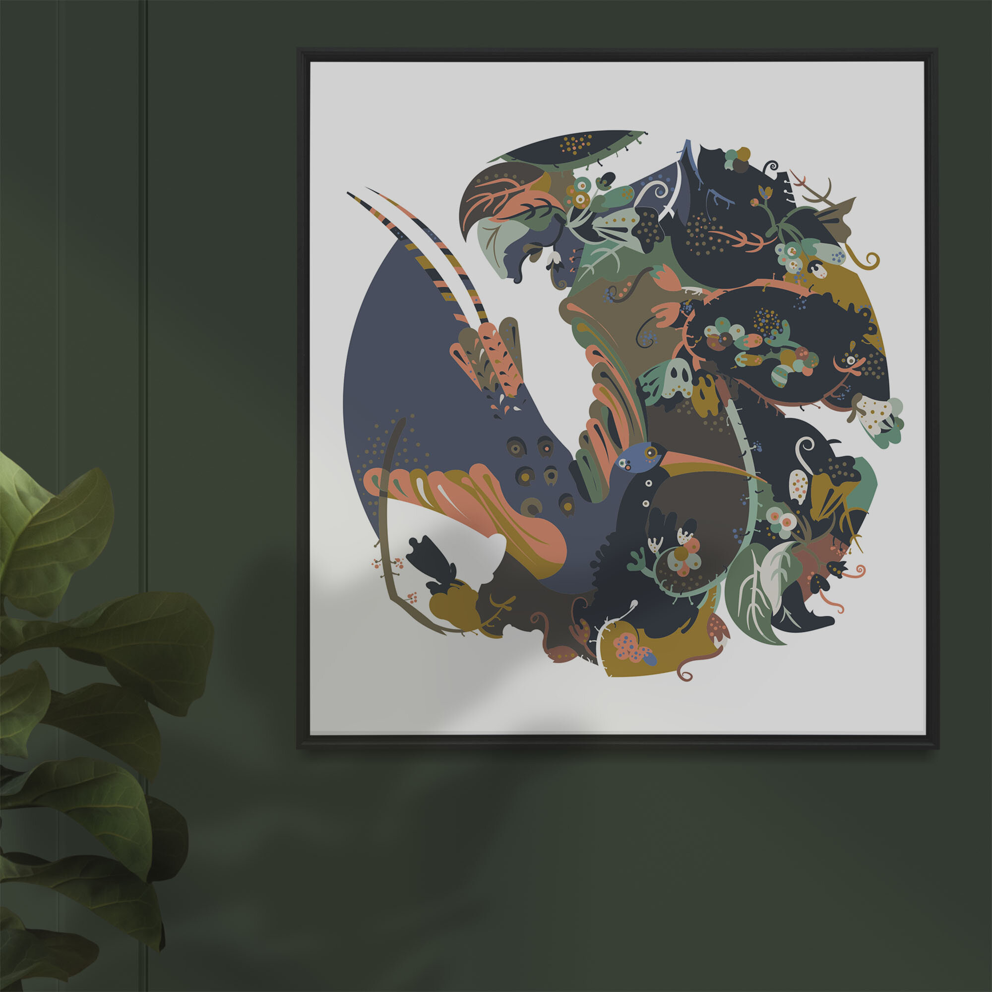 Hummingbird One Print Design