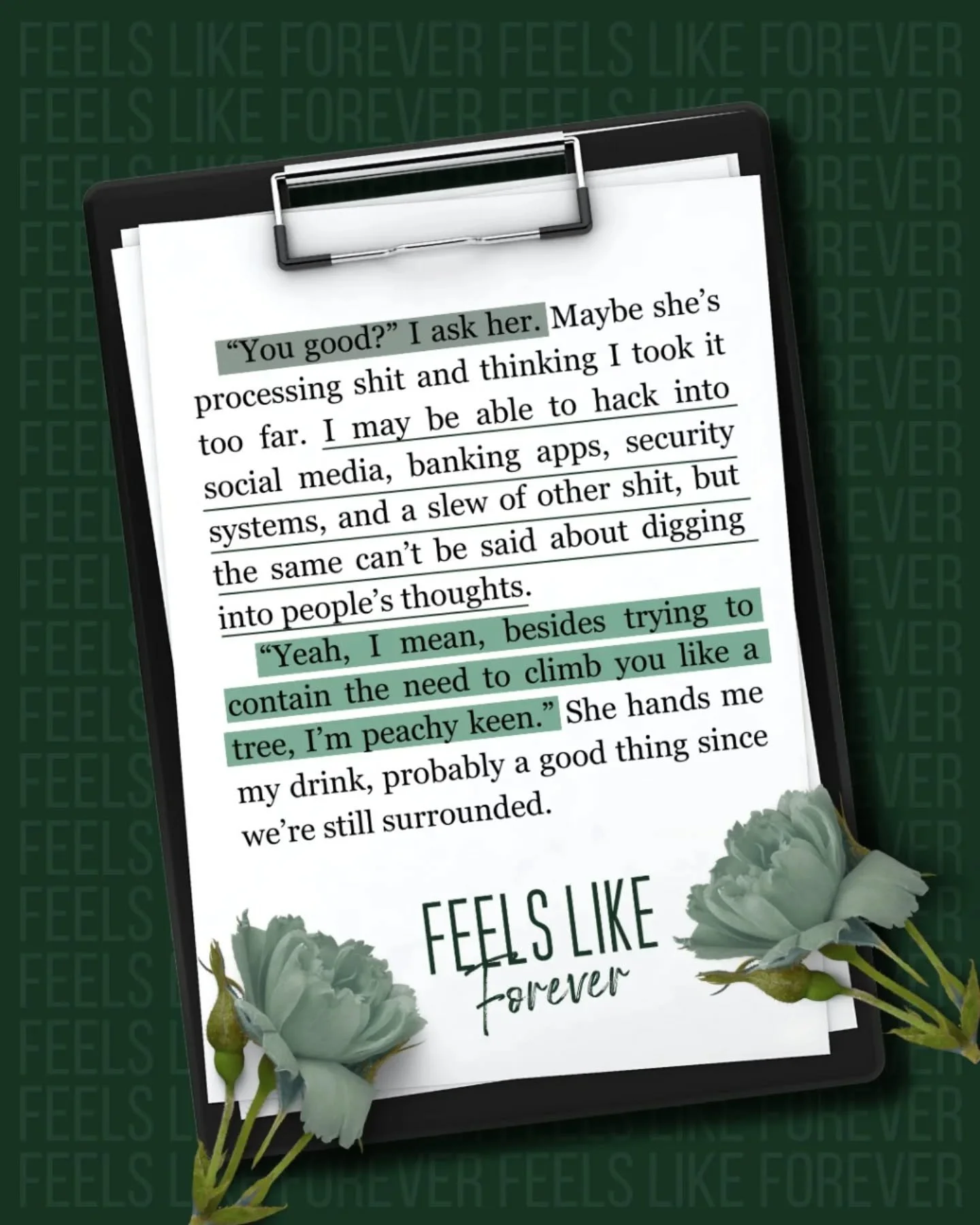 📖: Feels Like Forever by Tory Baker OUT NOW 💚

💚OUT NOW IN KU, EBOOK &amp; PAPERBACK!💚

She was just a voice in his headset&mdash;until she became the only thing he can&rsquo;t quit. 🎮💚

Tropes you&rsquo;ll find inside ⤵️
💚 Gamers MMC &times; 
