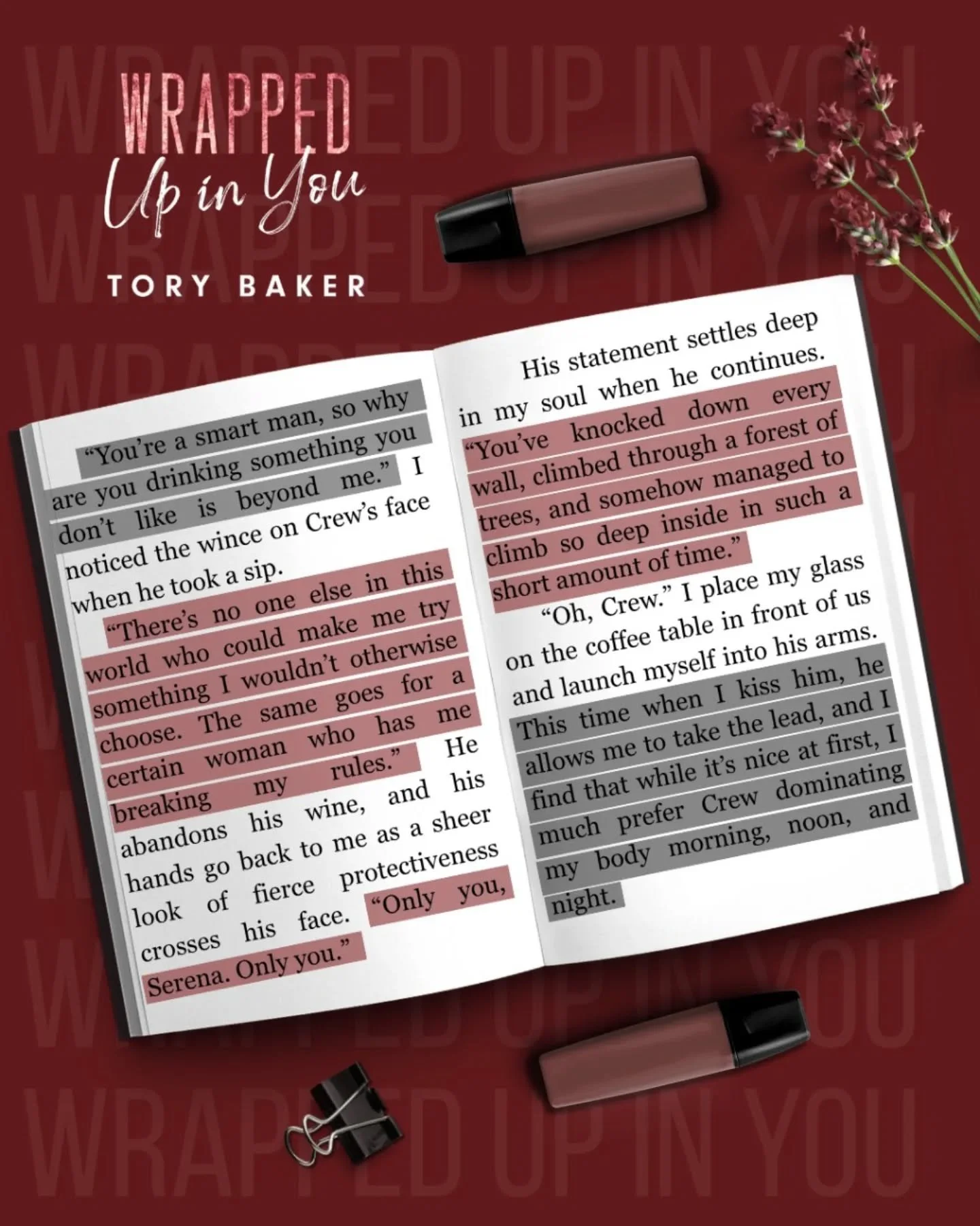 📖: Wrapped Up in You by Tory Baker releasing 23rd November 

TROPES:
❤️ office romance
❤️ grumpy x sunshine
❤️ protective hero
❤️ temptation/forbidden
❤️ she&rsquo;s the exception
.
.
.
.
.
.
.
.
#officeromance #contemporaryromancebooks #bookstoread