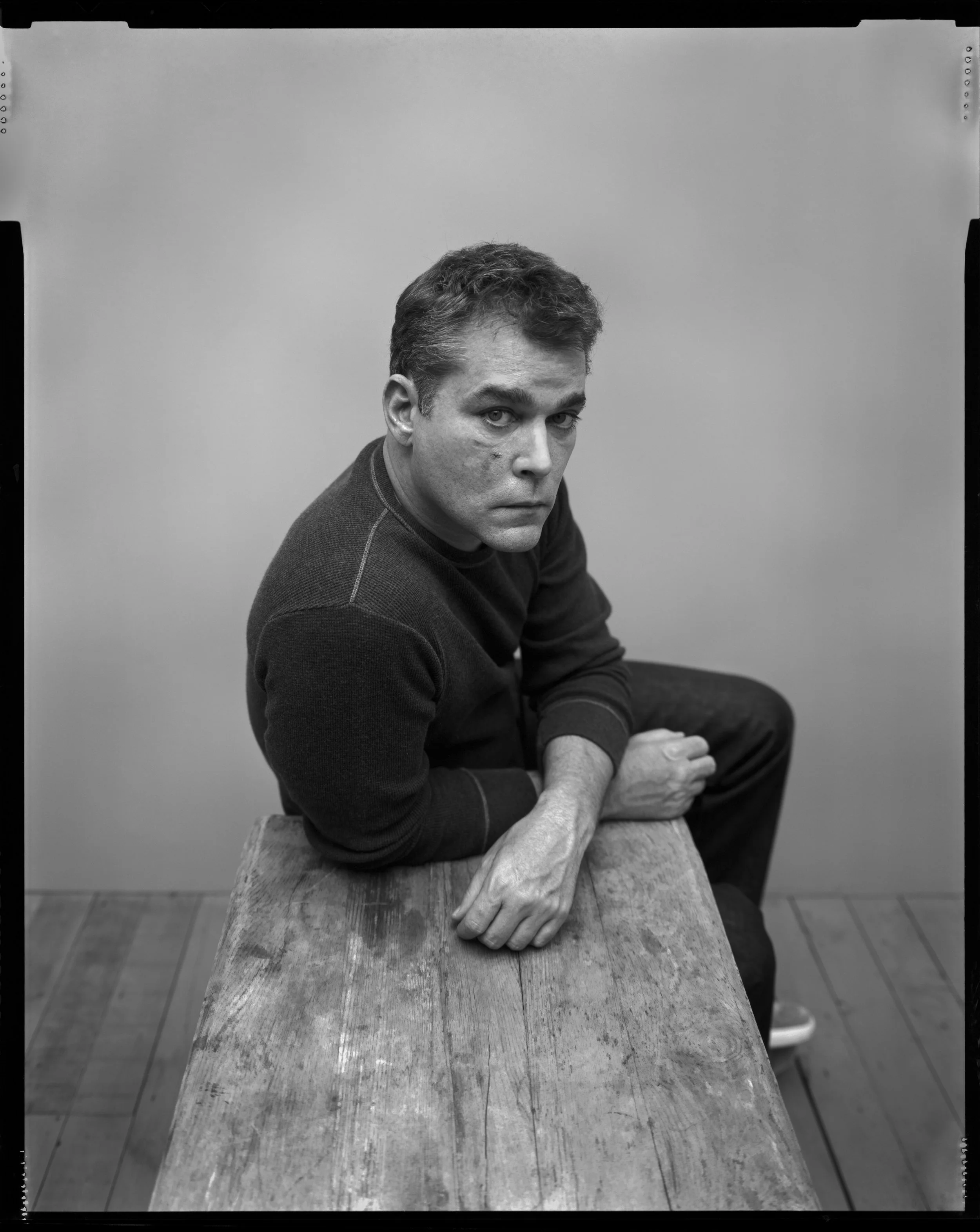 RAY LIOTTA, LOS ANGELES, 2001 (SEATED BEHIND TABLE)