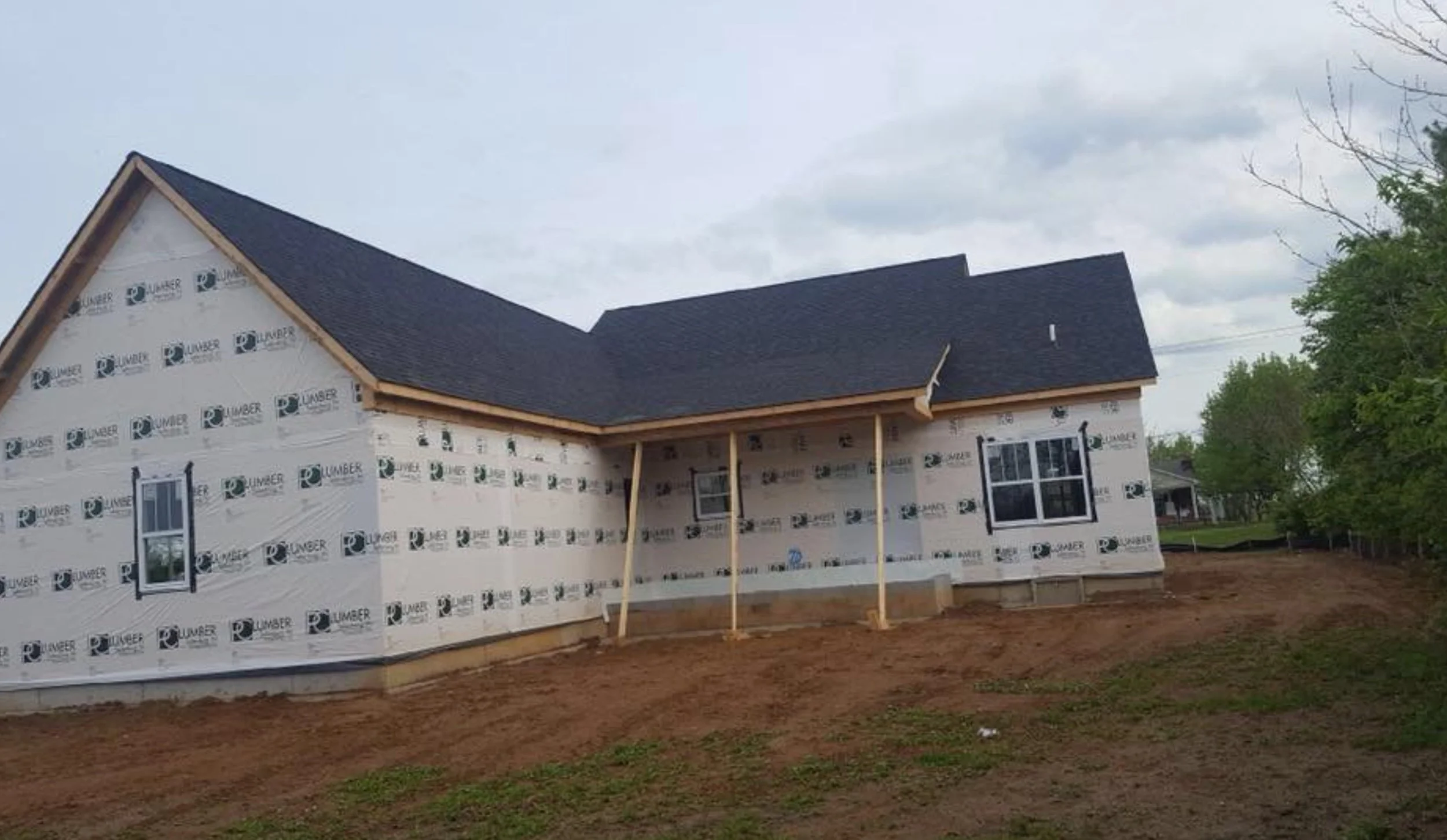 new construction roofing job