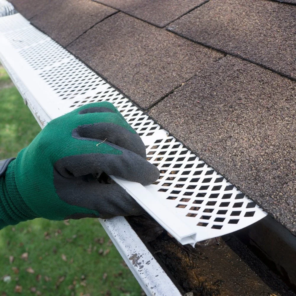 New Look Roof can install, clean, and protect your homes gutter which will protect your homes foundation and prevent further water damage.