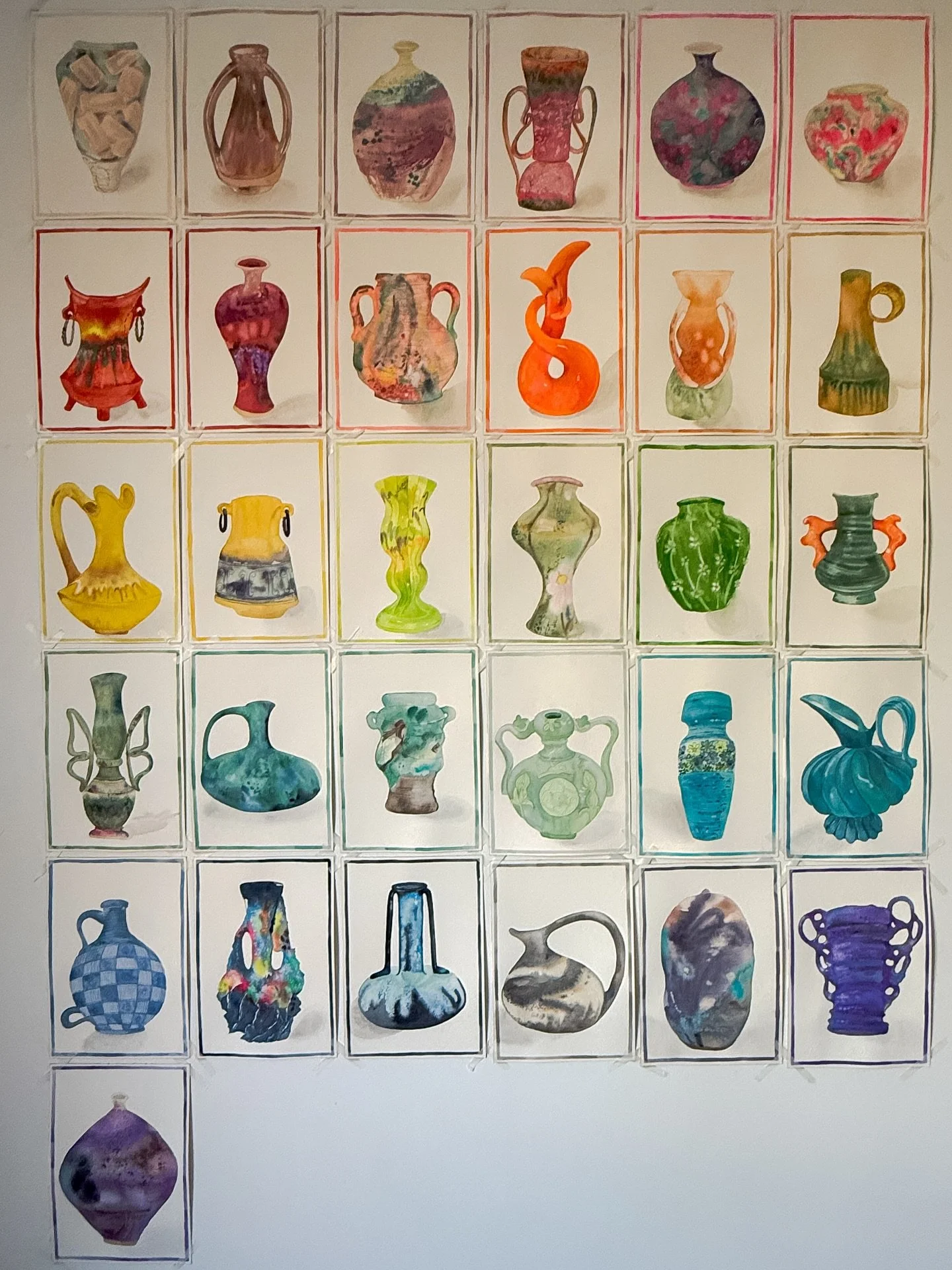 🎨31 colours , 31 vessels , 2 Weddings, 1 big birthday, my fave 2 year olds party, 8000 miles flown, trains up and down the uk, 2 hospital visits with dad, taught 3 classes, spent 2 weeks on the road, 1 patient and supportive husband to help set up m