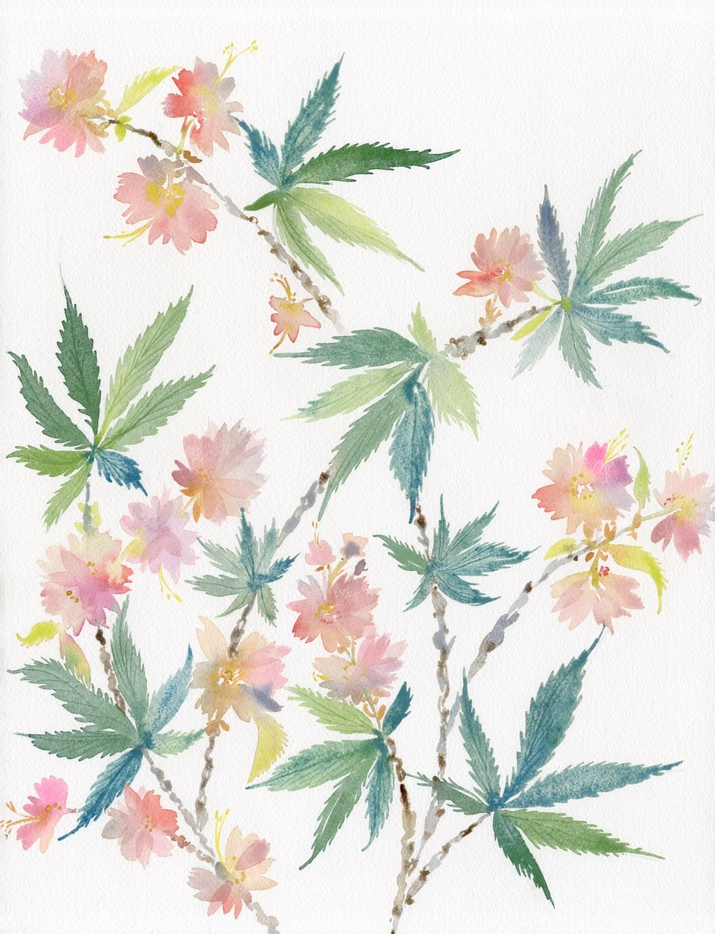 🌸🍃💨

12 x 16 @caseformaking on @archespapers 

#sakura🌸 #420art #cannacommunity #contemporarywatercolour #cherryblossom🌸
