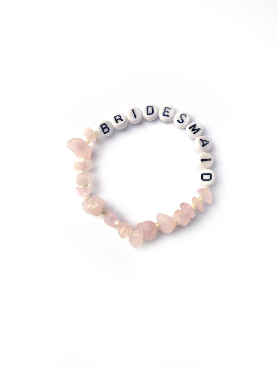 Rose quartz personalised bracelet, £46