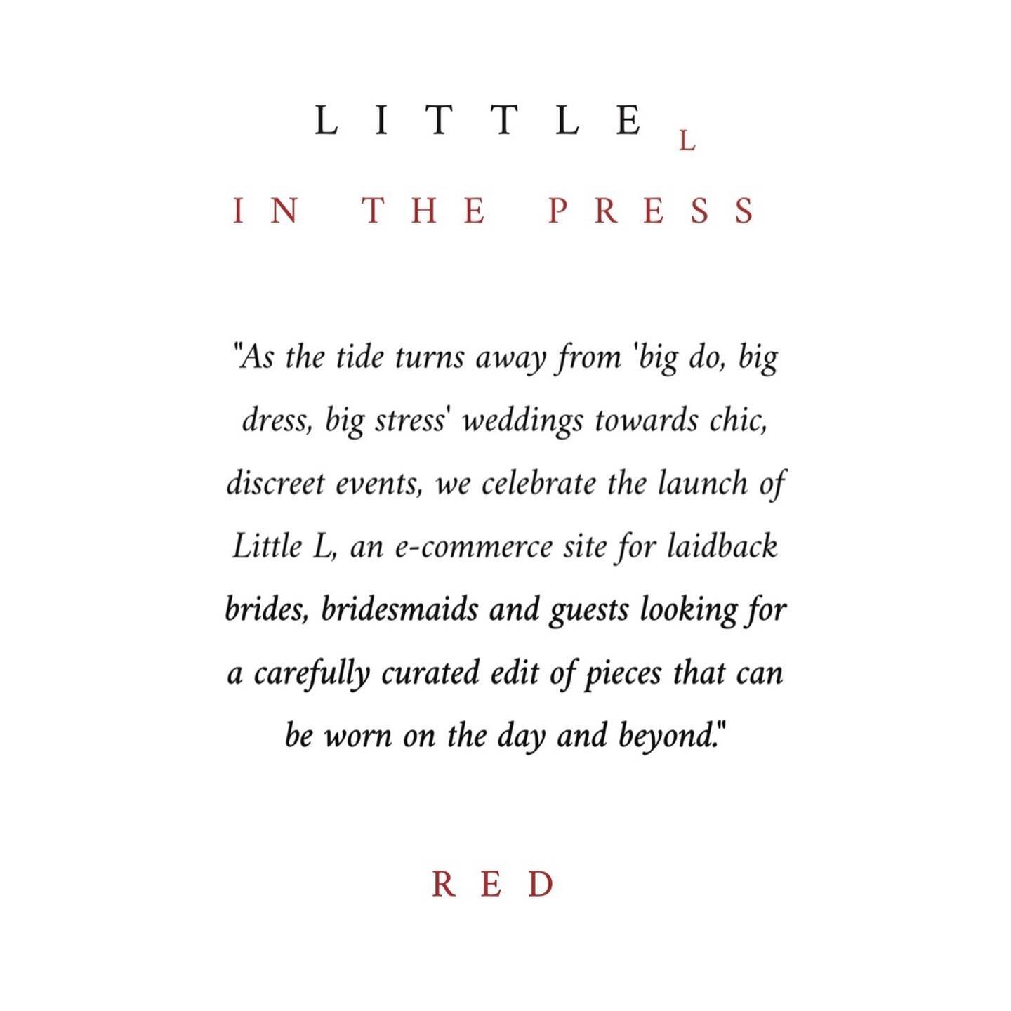 Such a dream to see Little L featured in the latest issue of @redmagazine ✨
Thank you so much for the shout out @oonagh.brennan 🙌