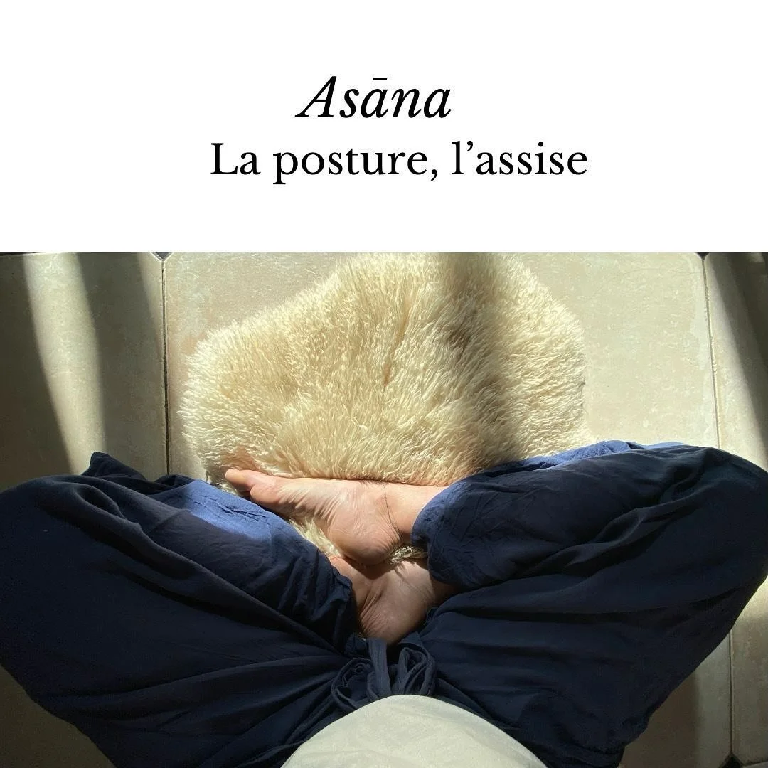 Āsana en sanskrit signifie posture, mani&egrave;re d&rsquo;&ecirc;tre assis. 
Le terme Āsana, ajout&eacute; &agrave; des noms de sages, d&rsquo;animaux, de figures g&eacute;om&eacute;triques ou de nature, offre une gamme riche et vari&eacute;e de pos