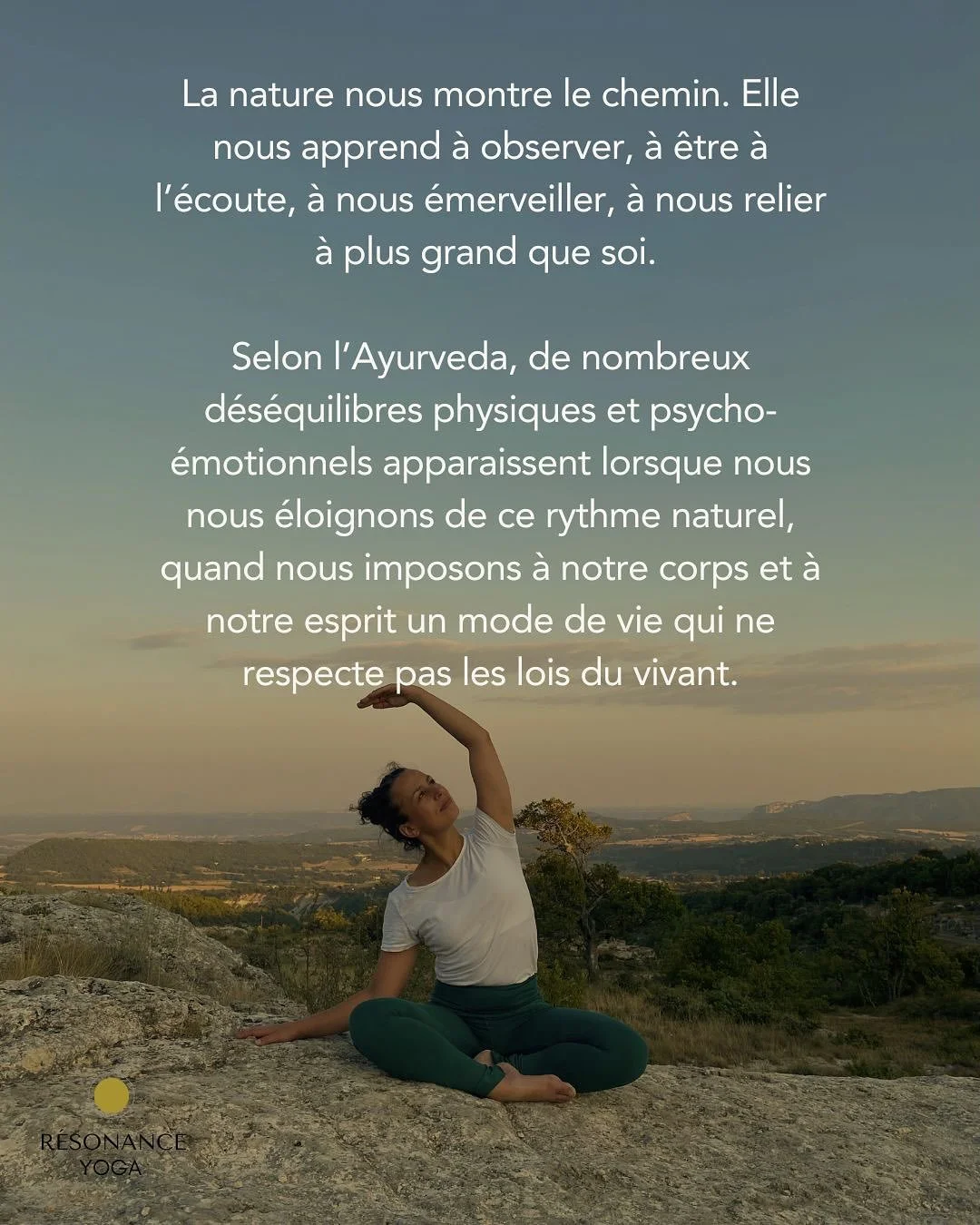 Quand nous vivons pleinement chaque saison, avec tous ses aspects, nous nous alignons sur le rythme du vivant. 
Le rythme naturel est celui qui nous nourrit, nous prot&egrave;ge et cr&eacute;e les conditions d&rsquo;&eacute;panouissement et de pl&eac