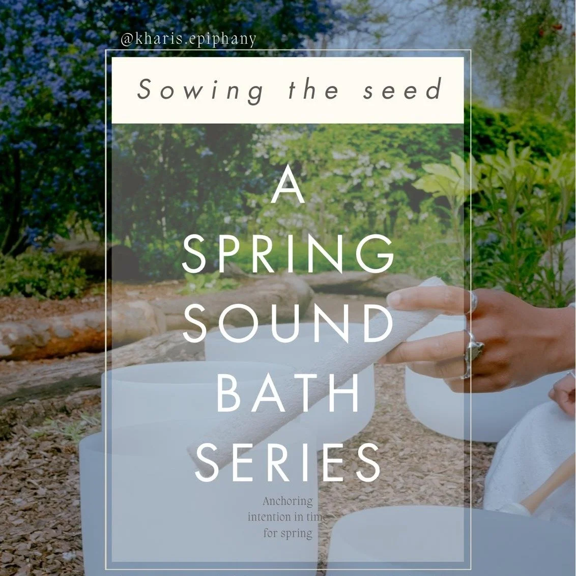Starting this Sunday, and running every other week for 4 sessions, we are hosting @kharis.epiphany Sound Bath Sessions in our theatre. 

Join Kharis Epiphany, a certified sound practitioner and teacher with almost 20 years experience, in meditation a