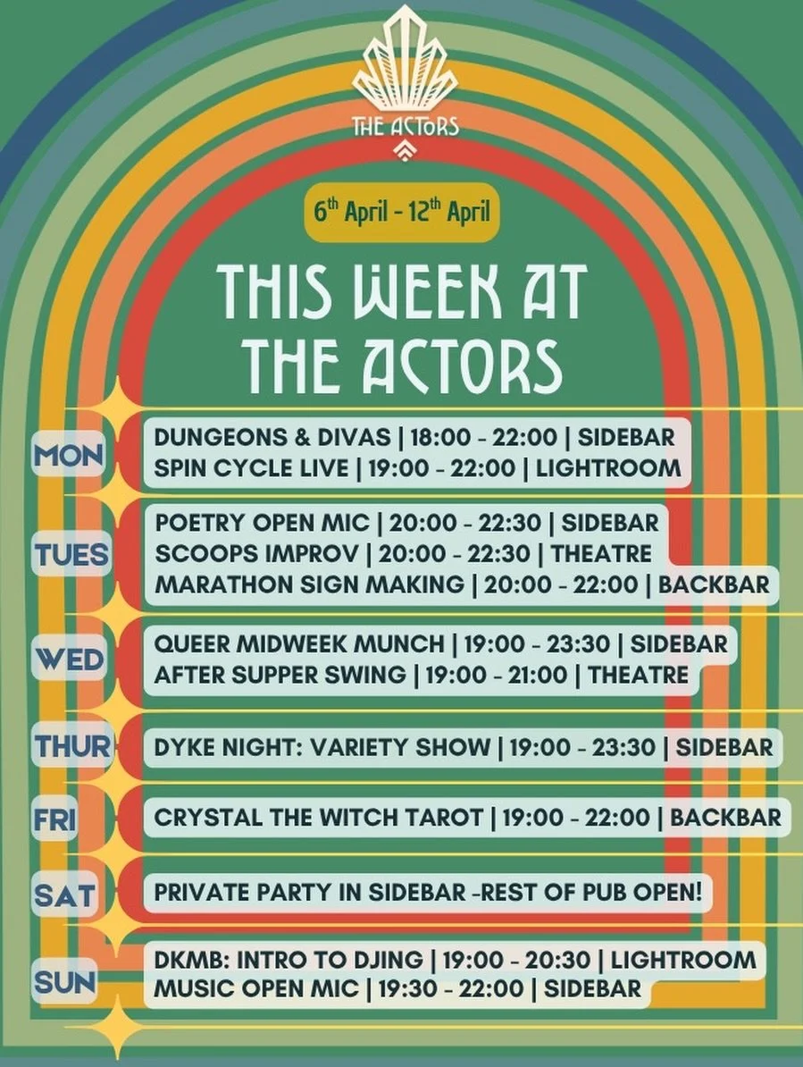 After a loooong weekend, let&rsquo;s plan for the rest of this week! Are you going to watch or take part in the marathon on Sunday? 🏃🏼 If so, we have a sign making evening on Tuesday, and we are launching Sunday roasties with gravy for &pound;5 for