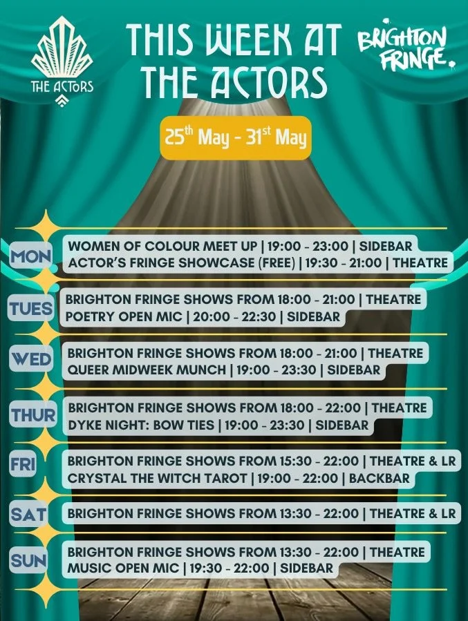 Roll up, roll up! This is the LAST WEEK of Fringe! 
Your last chance to come see some amazing comedy, music, queer theatre, improv, and more 
We still have SEVENTEEN different shows to come, so check &lsquo;em out whilst you can! 

Our popular Monday