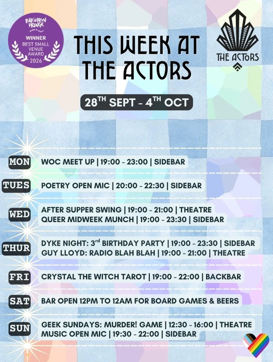 Happy new week, friends. We&rsquo;re fastly approaching October, and our favourite time of the year&hellip; 🦇

This week: Guy Lloyd is back with Radio Blah Blah this week, with live bands and interviews live on Slack City radio, in front of a live a