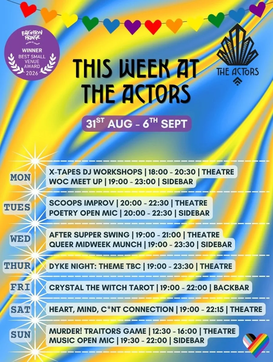 It feels like we&rsquo;ve moved into Autumn already&hellip; 🍁
But don&rsquo;t fear, September is here, and along with it is a bumper couple of months of events for you to enjoy. 
Please keep an eye on our Fatsoma page for new theatre listings each w