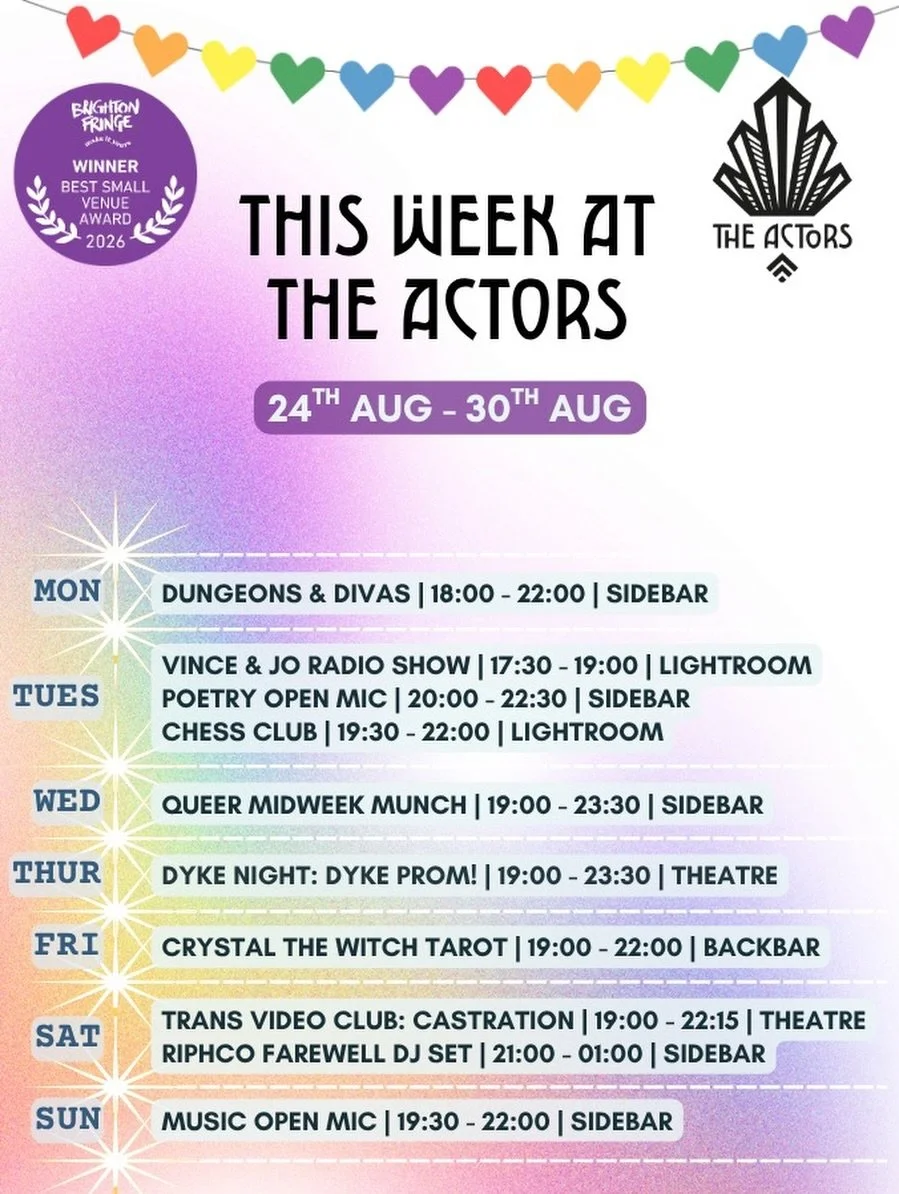 It&rsquo;s Dyke Prom week! It&rsquo;s also our farewell to Manager Joe week&hellip; who&rsquo;s playing a special Farewell DJ set on Saturday to start off the bank holiday weekender.
Come down to our events this week and say goodbye! 😢

Event Highli