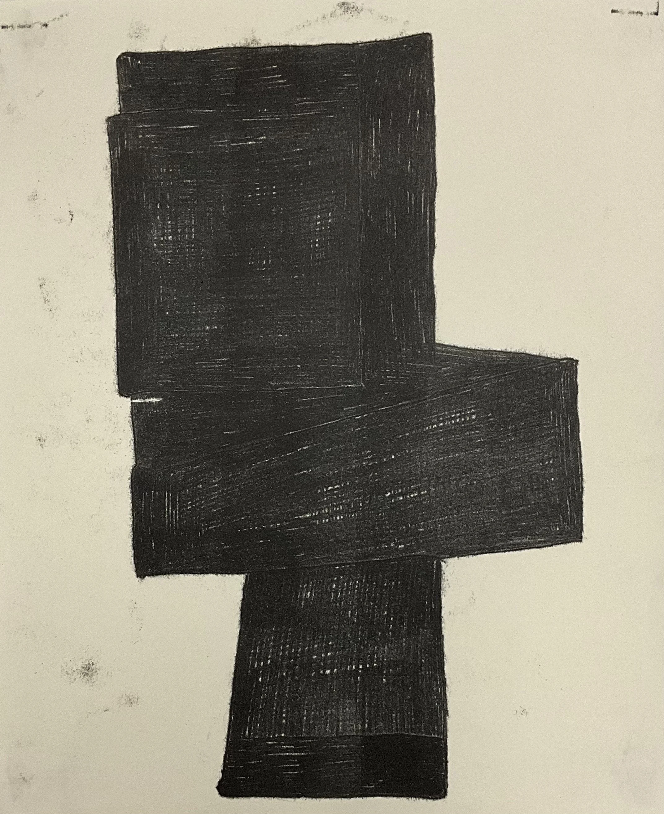 Antifona (Study #1), 2024, monotype, 17" x 14"