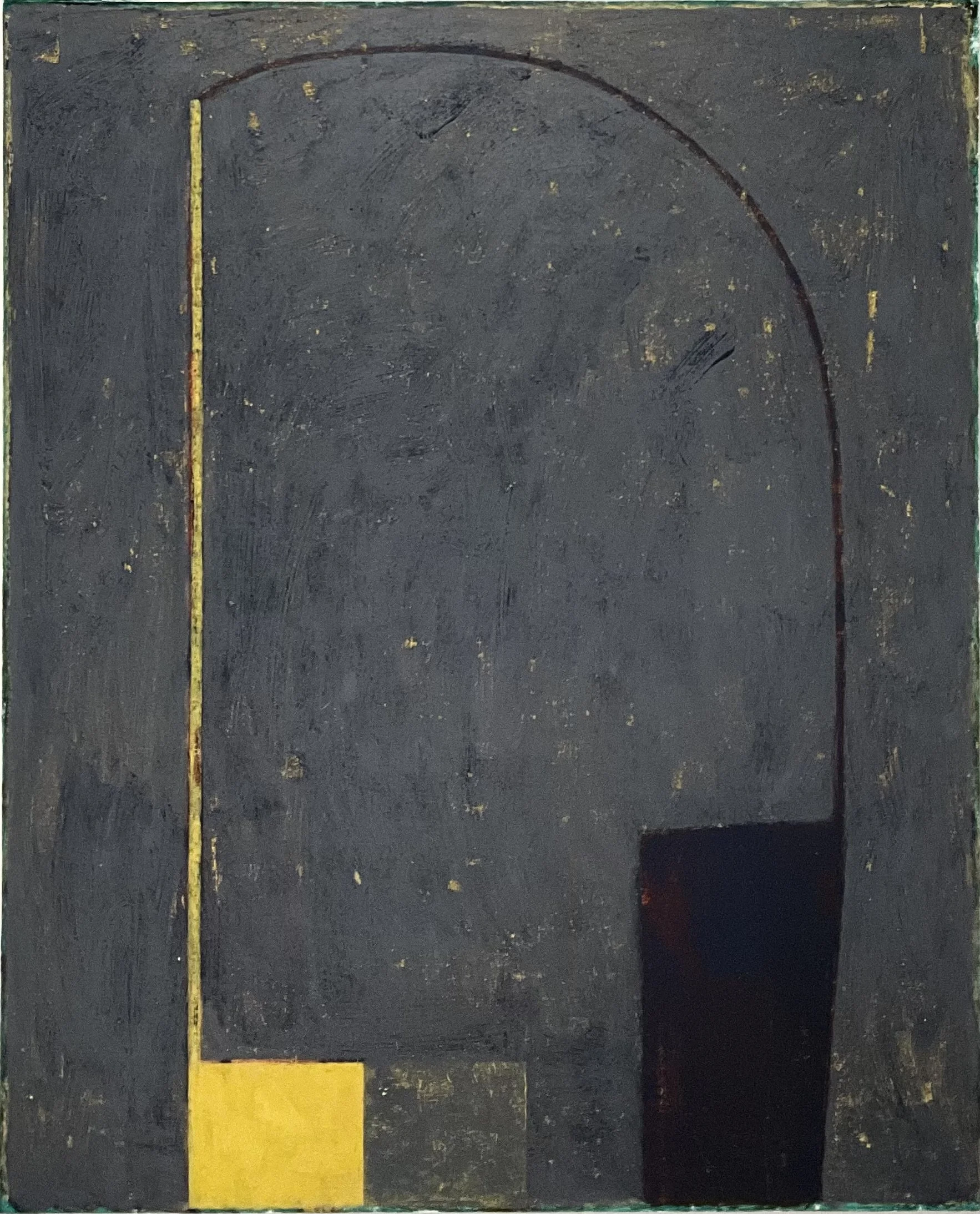 Finch, 2024, acrylic, graphite, pigment stick on paper mounted on canvas, 52” x 42”