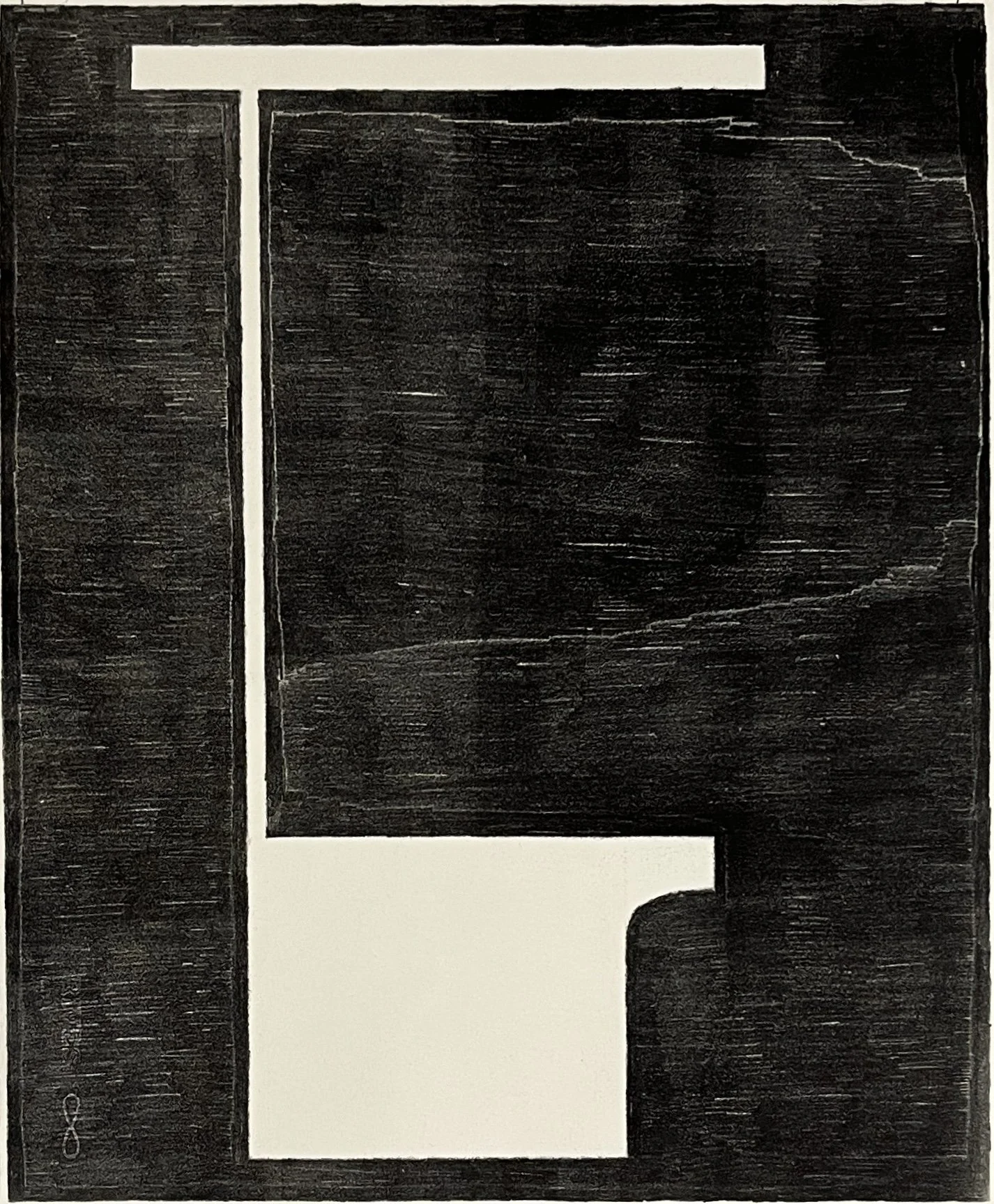 Lintel #1, 2025, monotype, 17" x 14"