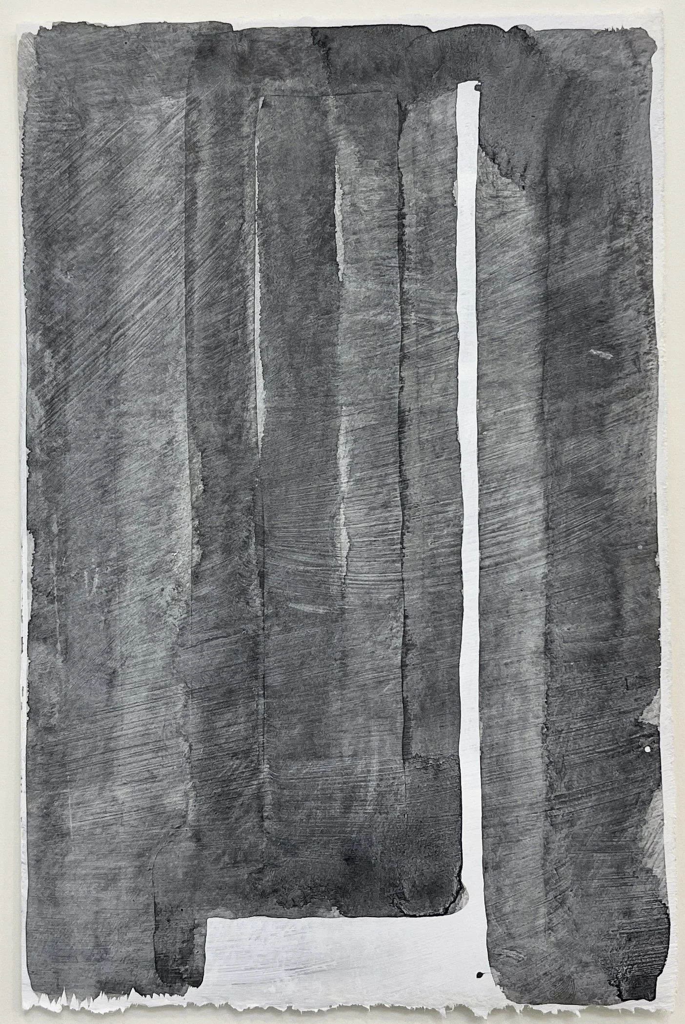 WA No. 38, 2026, sumi ink and gesso on paper, 9 x 6 in. 