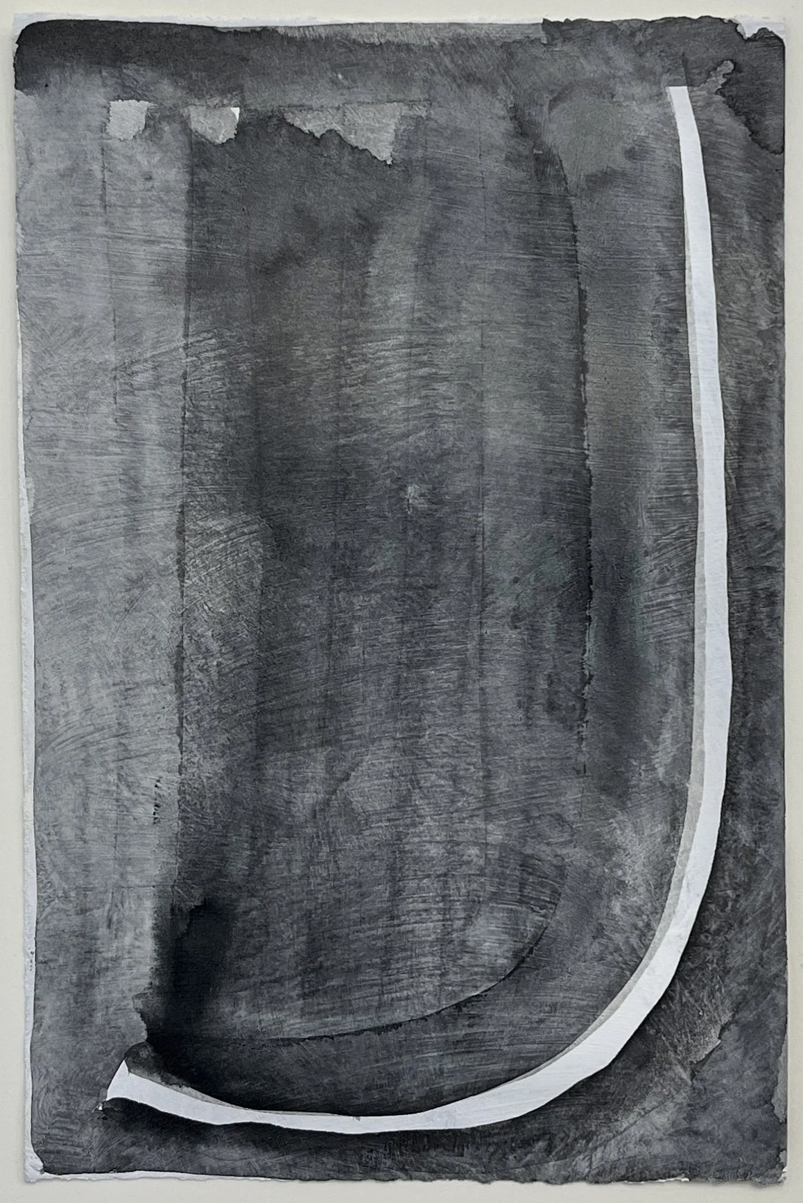 WA No. 37, 2026, sumi ink and gesso on paper, 9 x 6 in. 