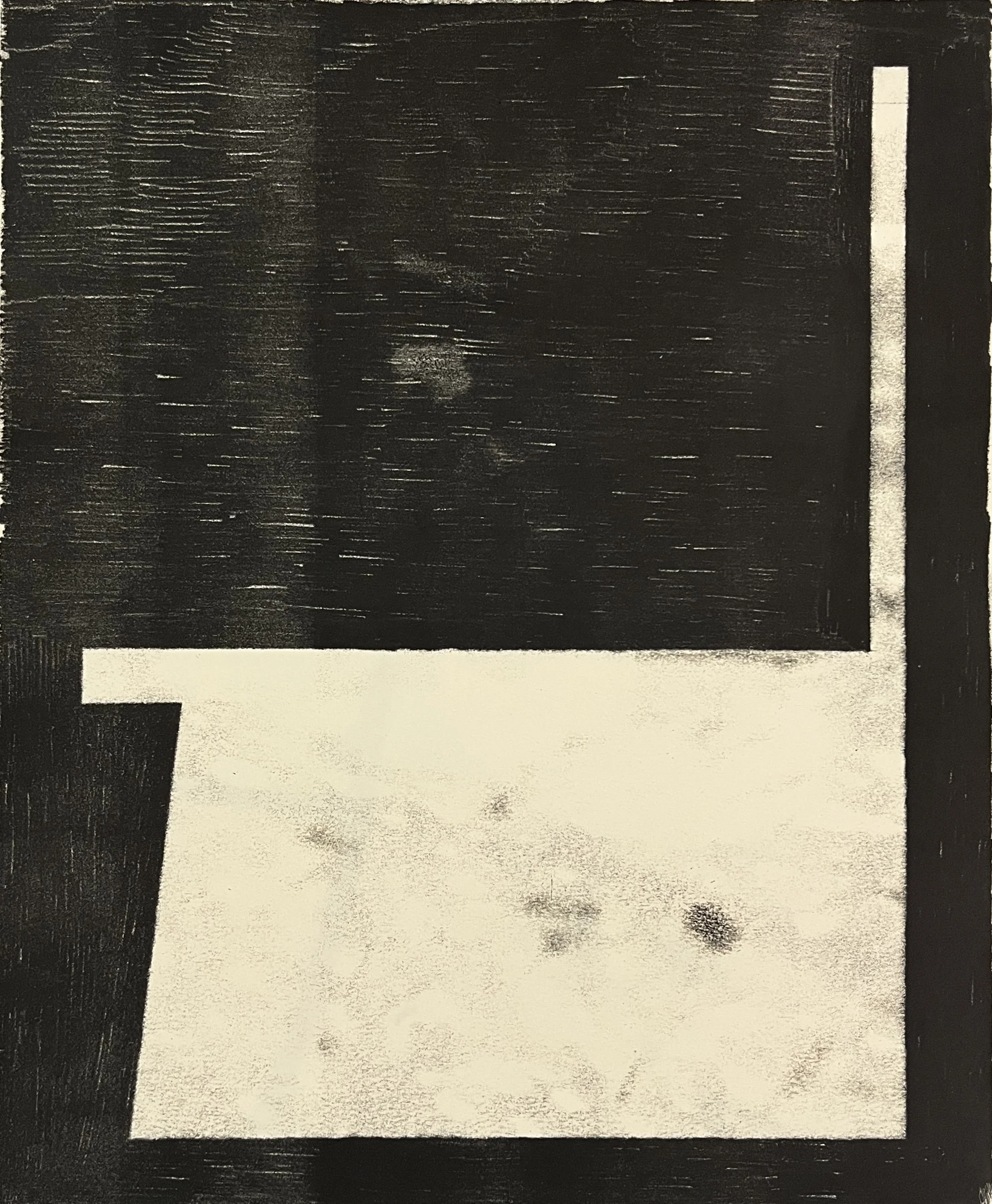 Base, Right Angle, 2026, monotype, 17" x 14"
