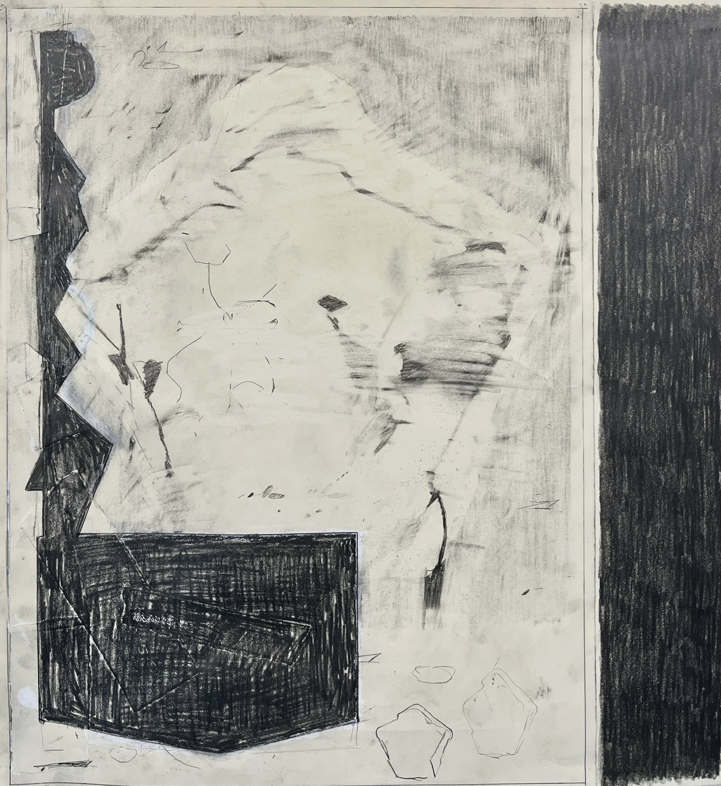 WA No. 16,  2026, graphite and collage on paper, 24 x 22 in.