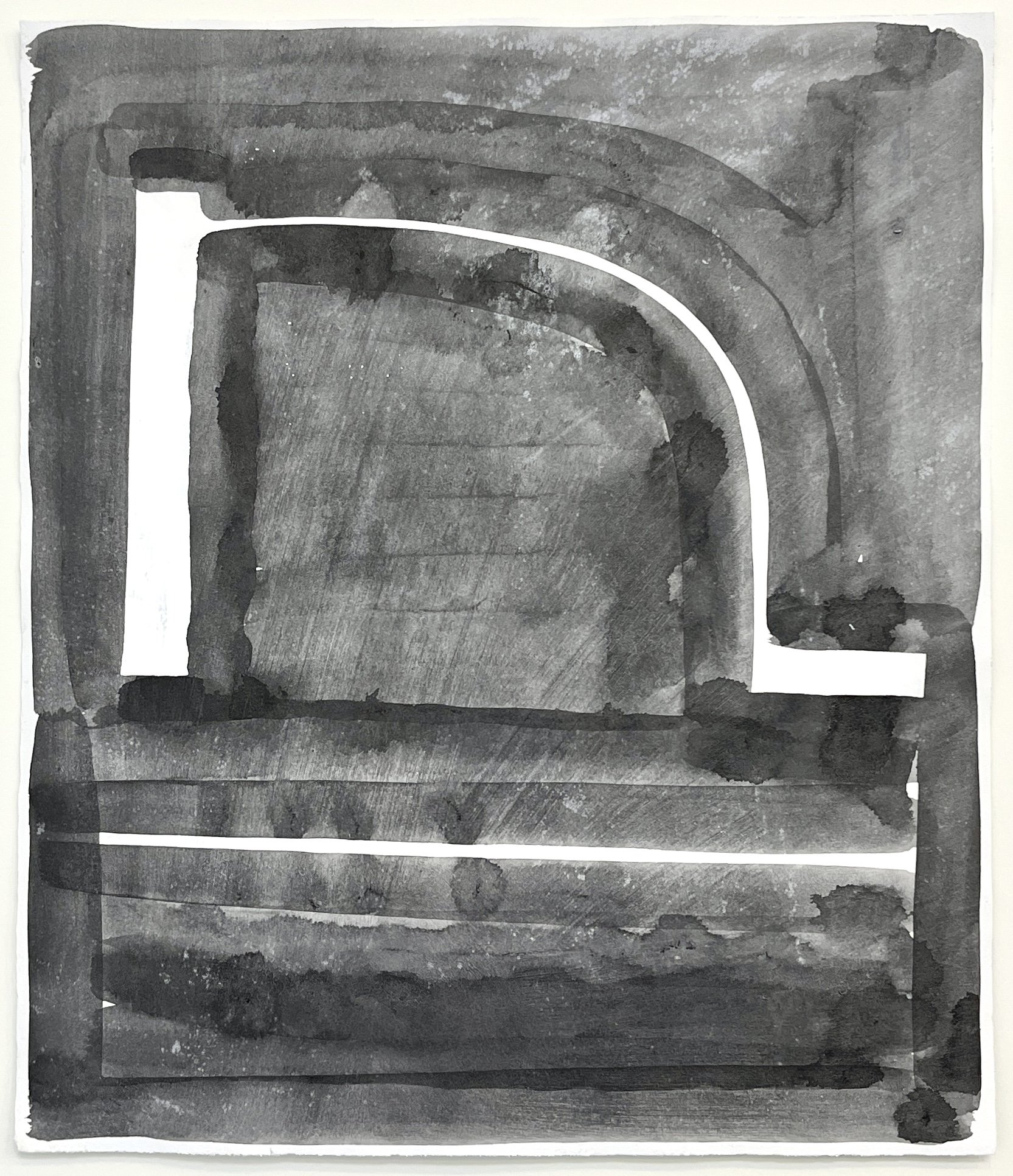 WA No. 36, 2026, sumi ink and gesso on paper 14 x 12 in. 