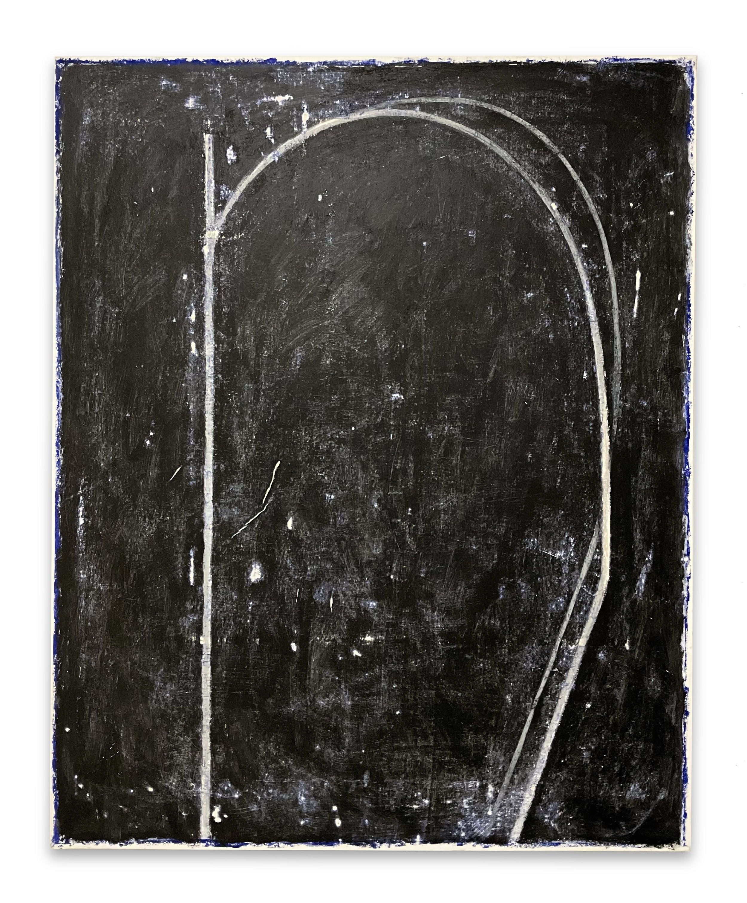 Pivot, 2024, acrylic, graphite on paper mounted on canvas, 52” x 42”