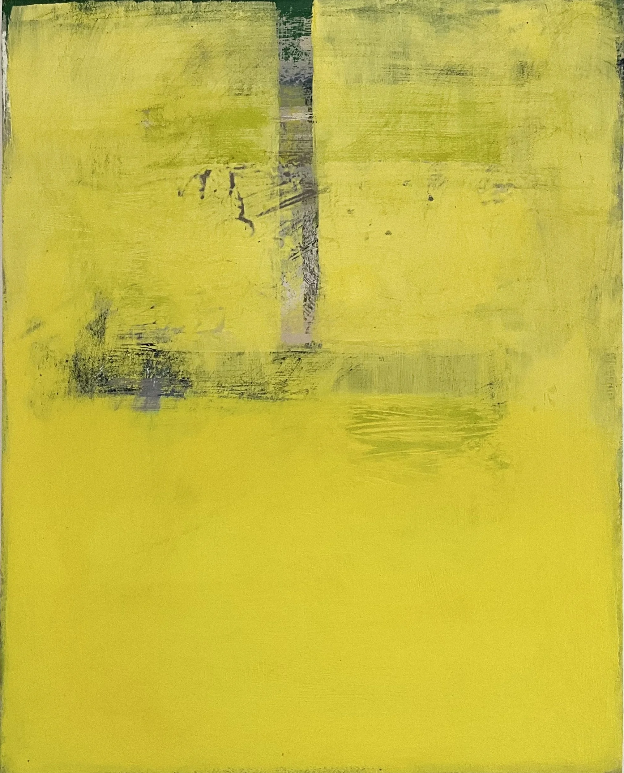 Drift Field, 2024, acrylic and mixed media on panel, 20” x 16”