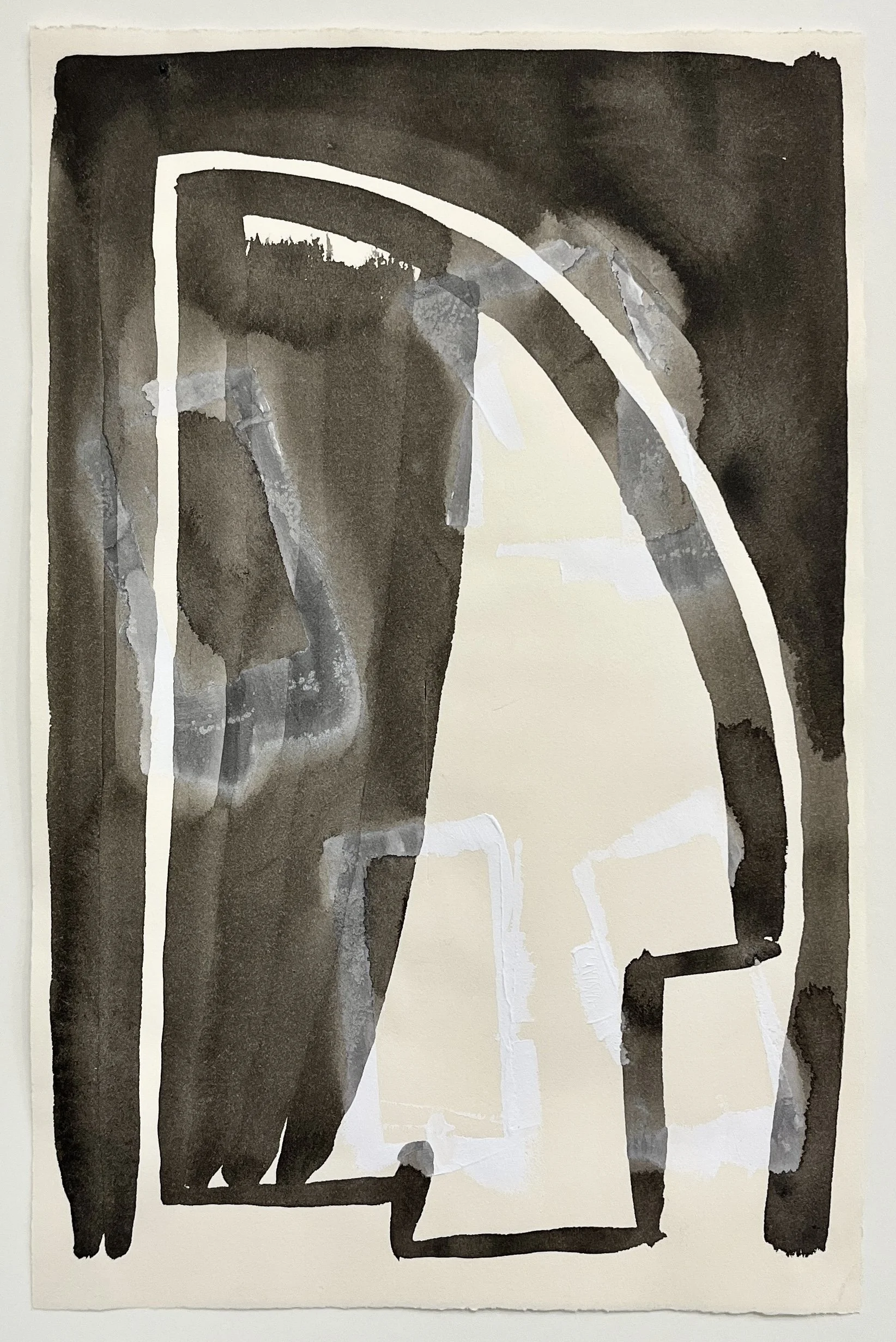 WA No. 31, 2026, sumi ink and gesso on paper, 14 x 9 in. 