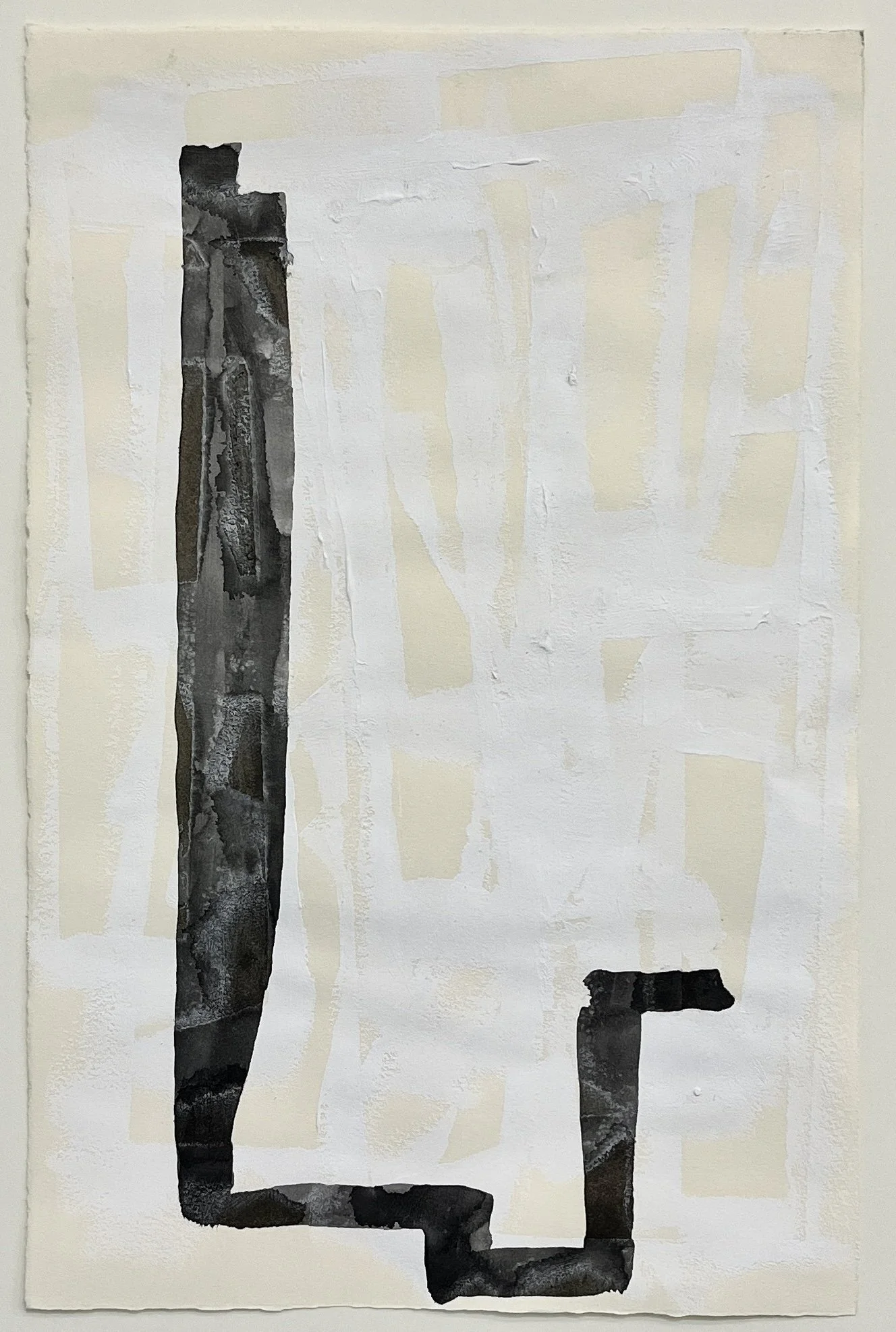 WA  No. 32, 2026, sumi ink and gesso on paper, 14 x 9 in. 