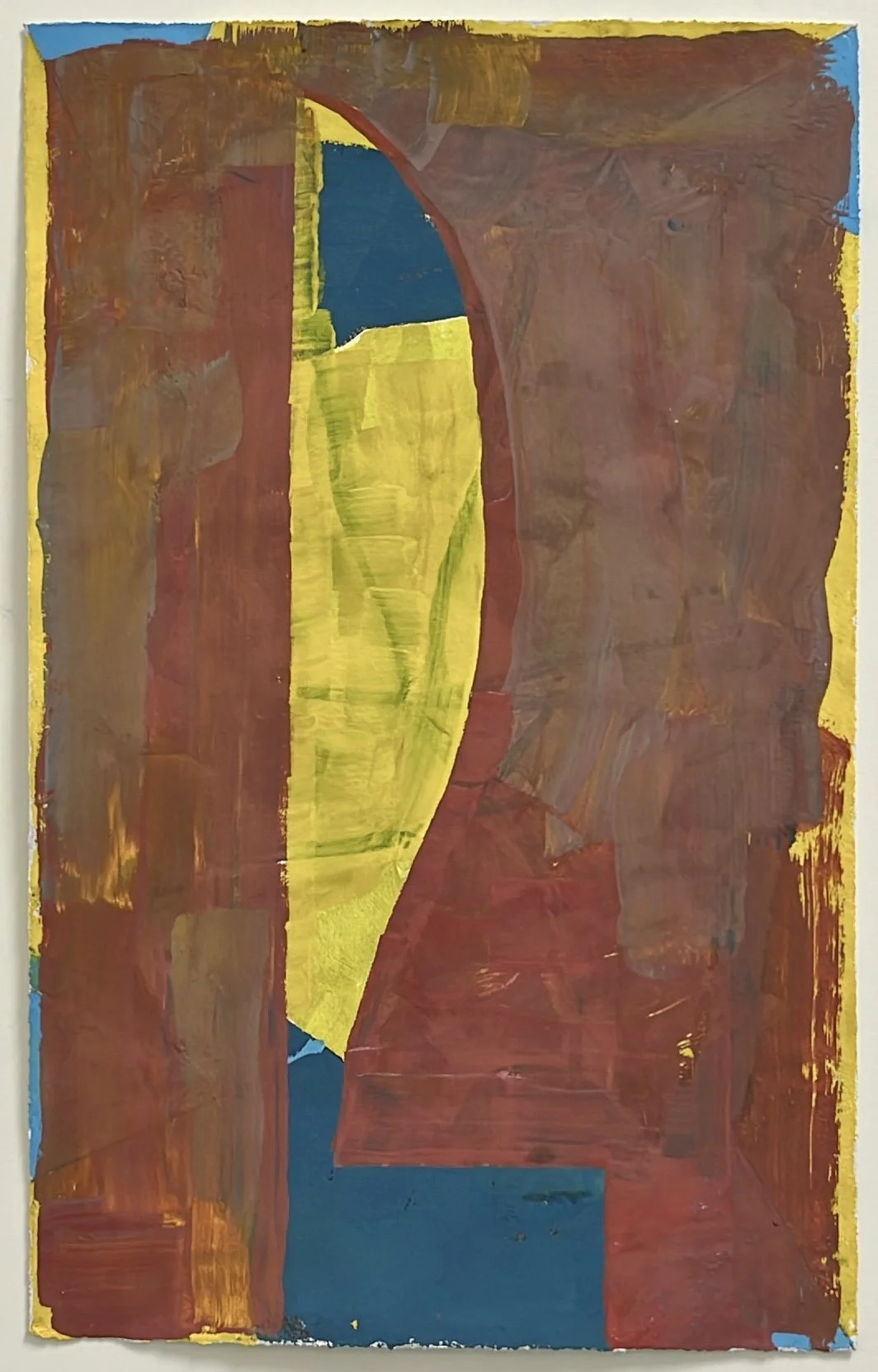 Wyoming Study No. 2, 2026, gouache on paper,  12 x 7 1/2 in. 