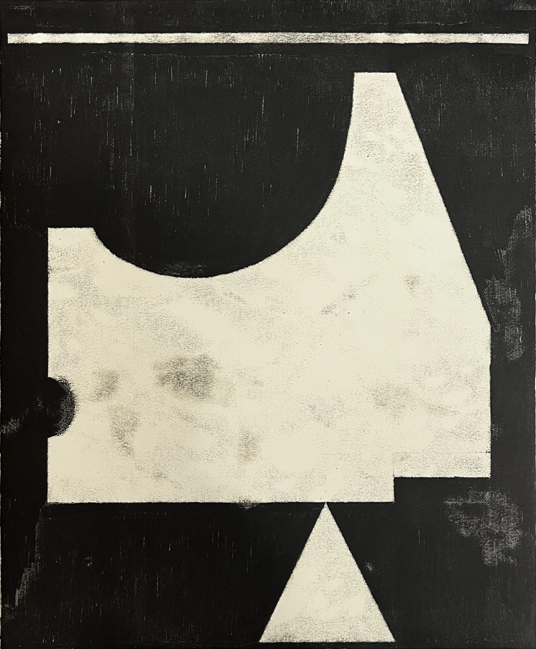 Substructure Study #2, 2025, monotype, 17" x 14"
