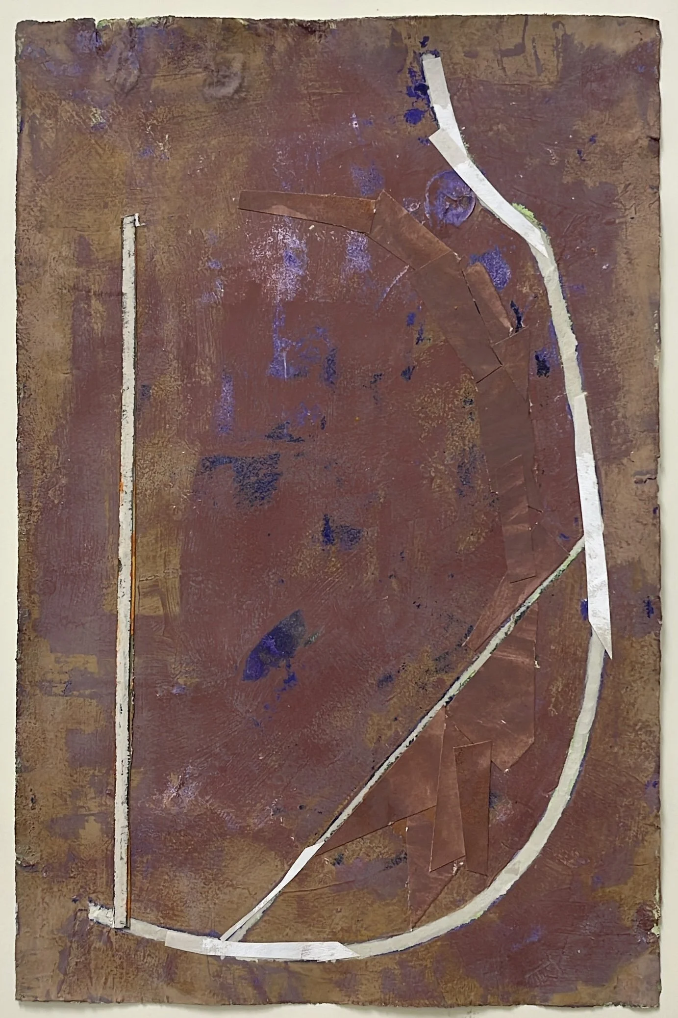 Wyoming Study No. 4, 2026, gouache and collage on paper, 14 x 9 in. 