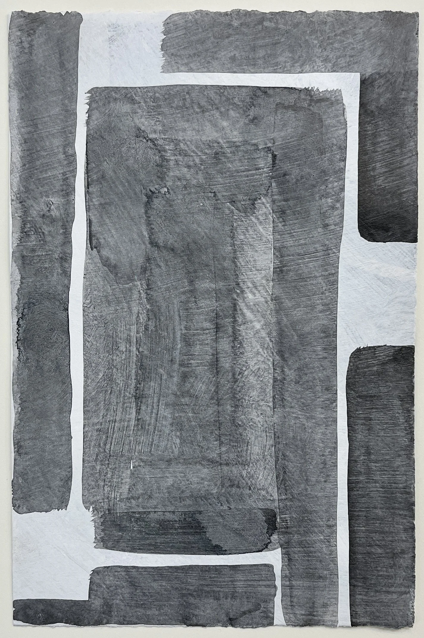 WA No. 34, 2026, sumi ink and gesso on paper, 9 x 6 in. 