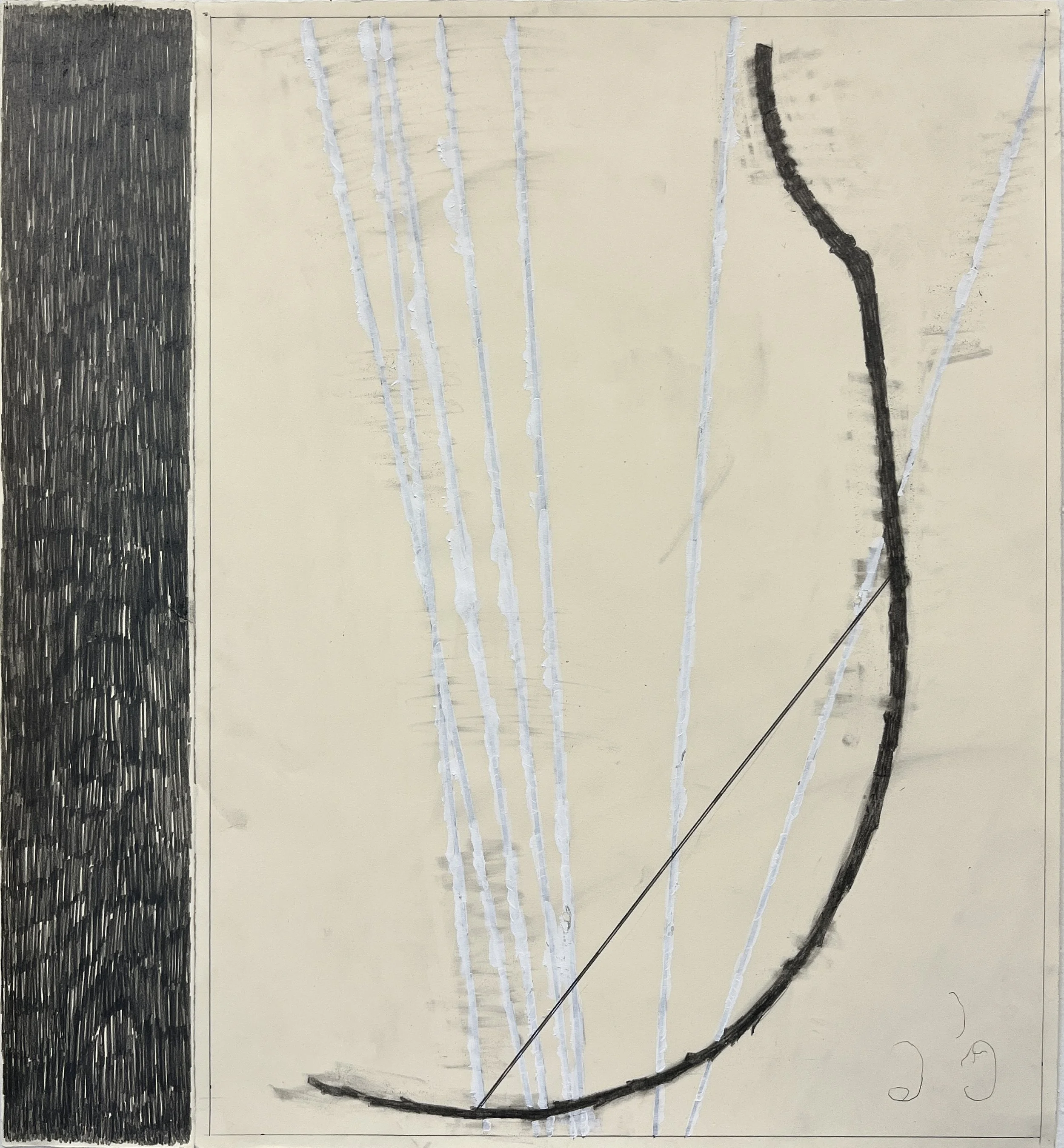 WA No. 23, 2026, graphite and gesso on paper, 24 x 22 in.