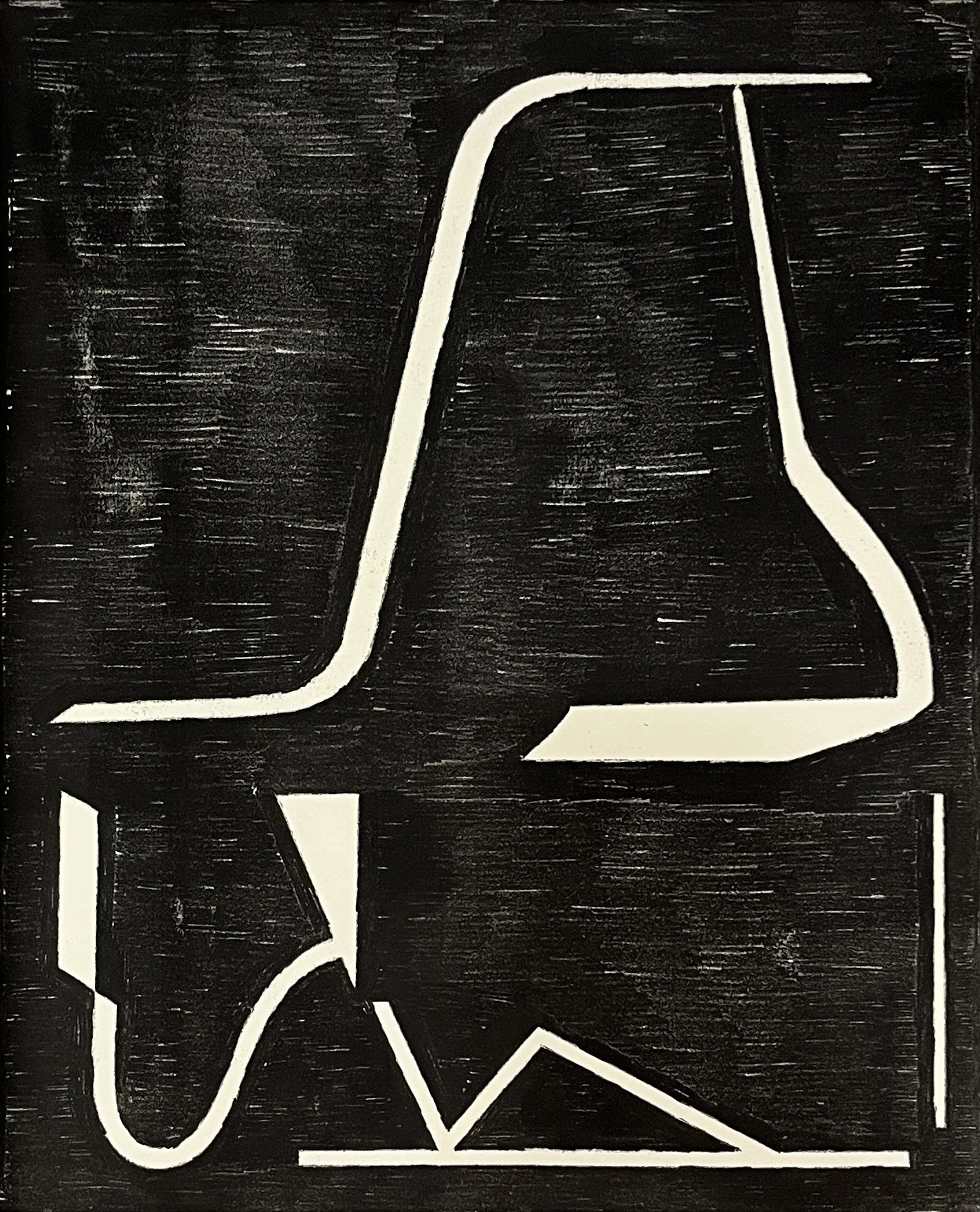Under the Loam (Study), 2025, monotype, 17" x 14"