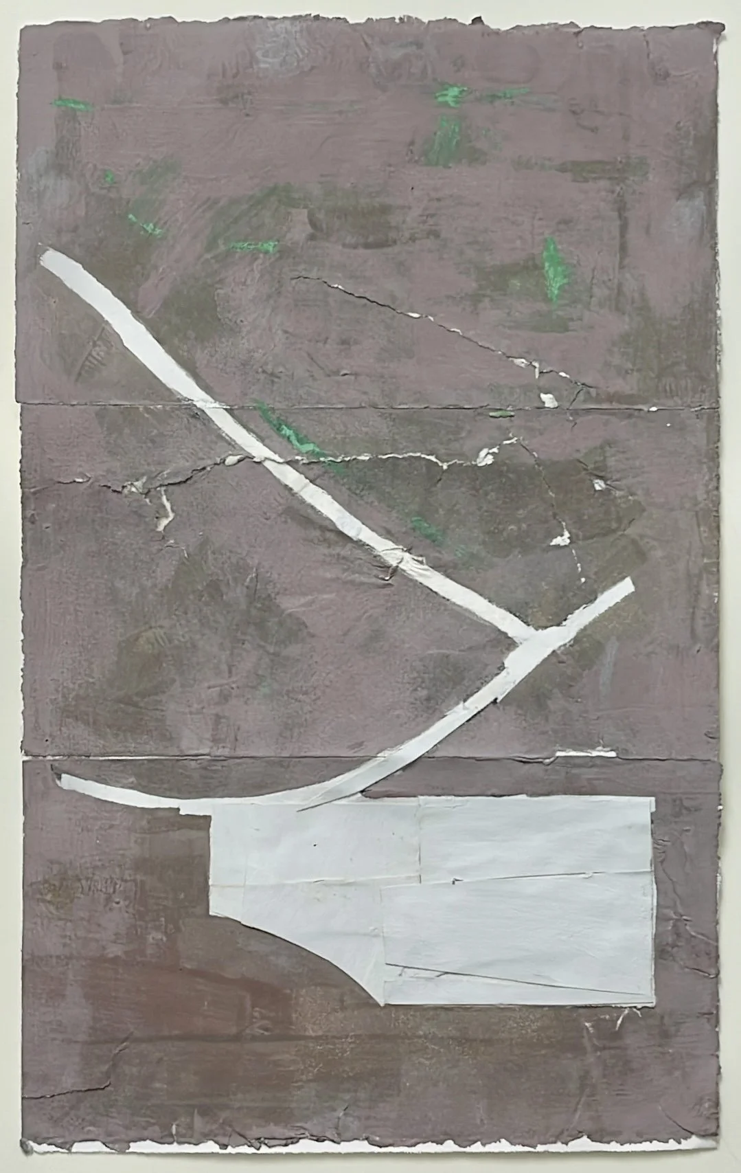 Wyoming Study No. 7, gouache and collage on paper, 13 x 8 in.