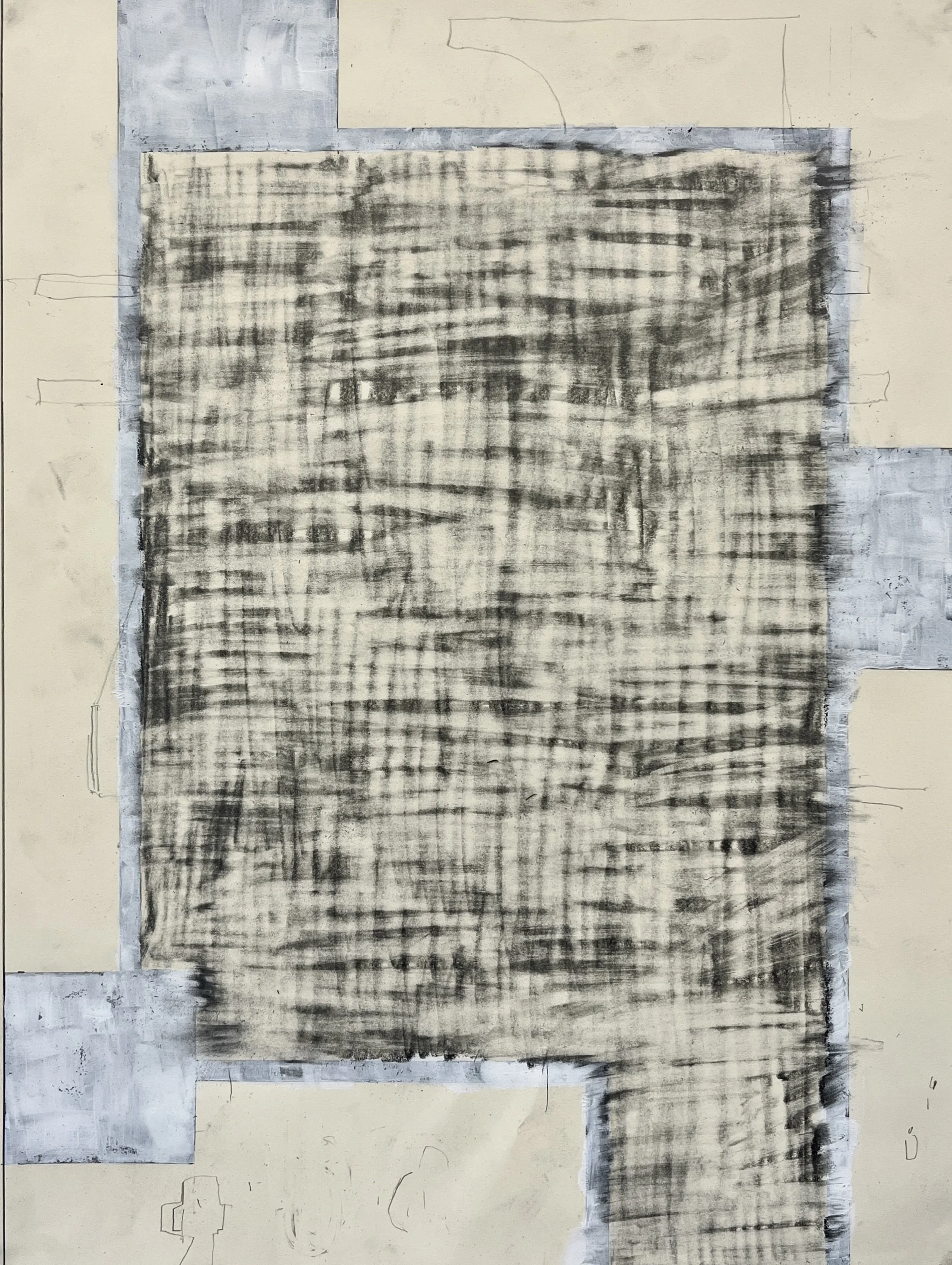WA No. 19, 2026, graphite and gesso on paper, 24 x 18 in.