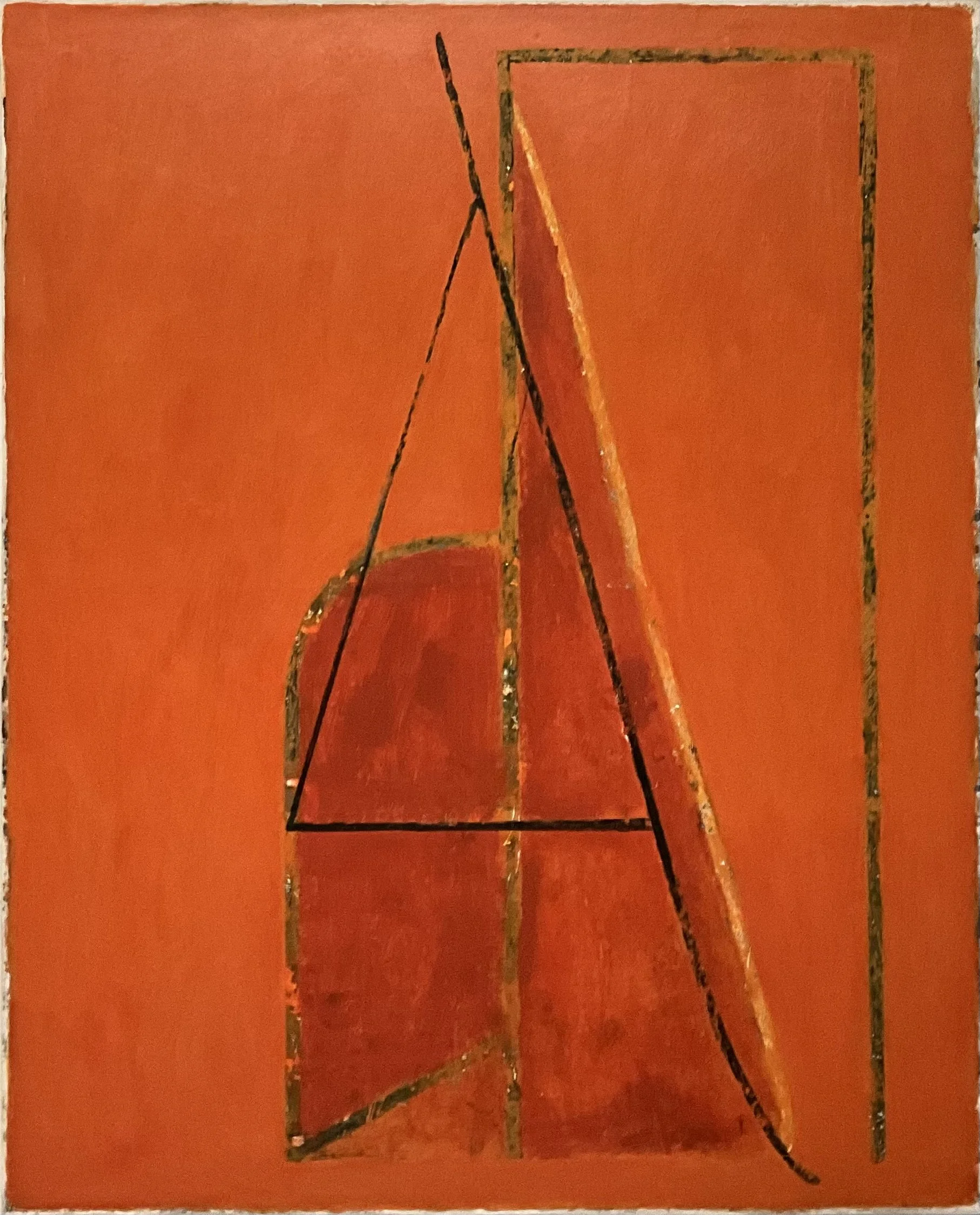 Lift, 2024, acrylic, graphite, pigment stick, on paper mounted on canvas, 52” x 42”