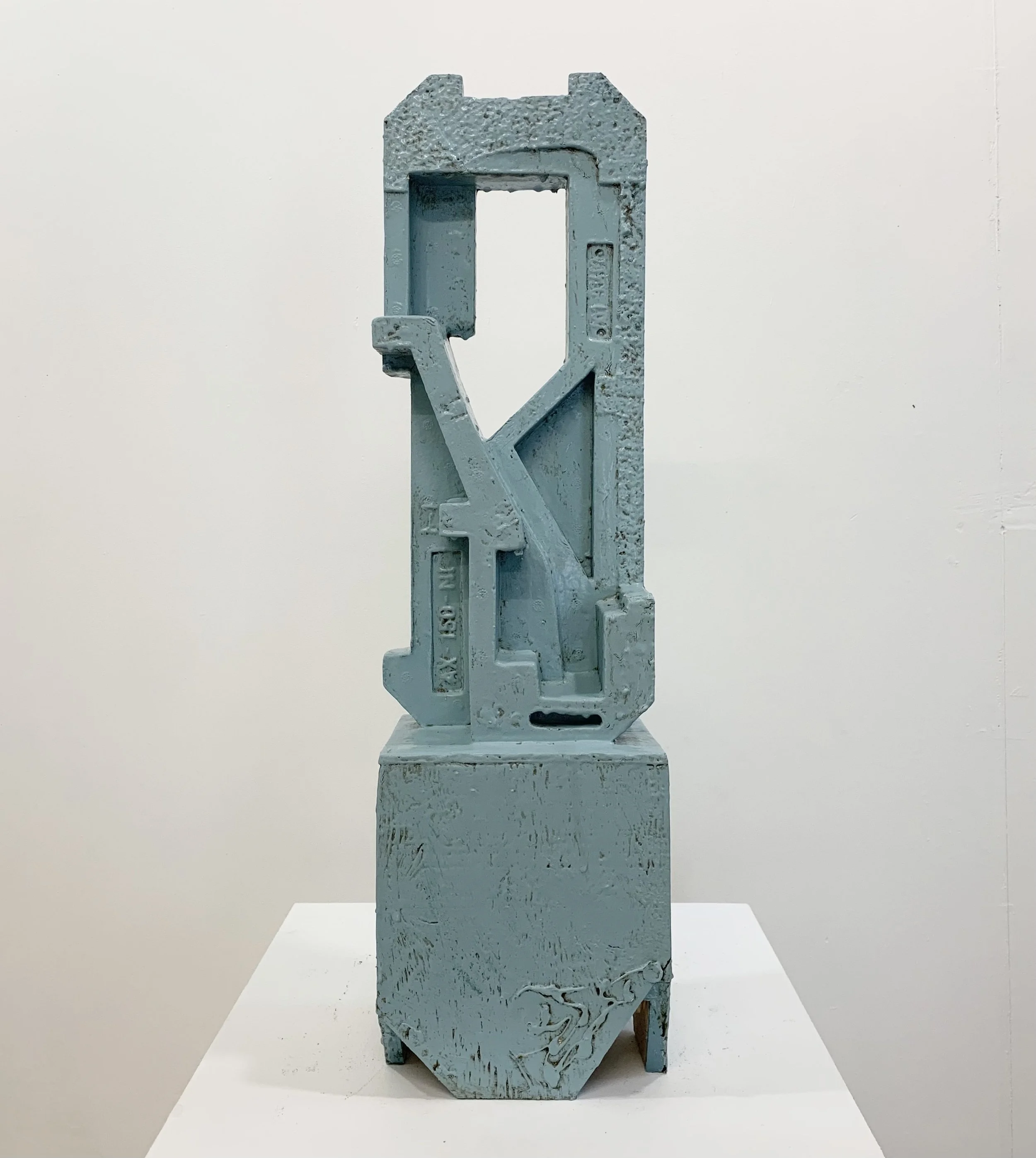 Index (Lifted), 2023, wood, polystyrene, resin, glue, enamel, wax, 25.5" x 7" x 5.5"