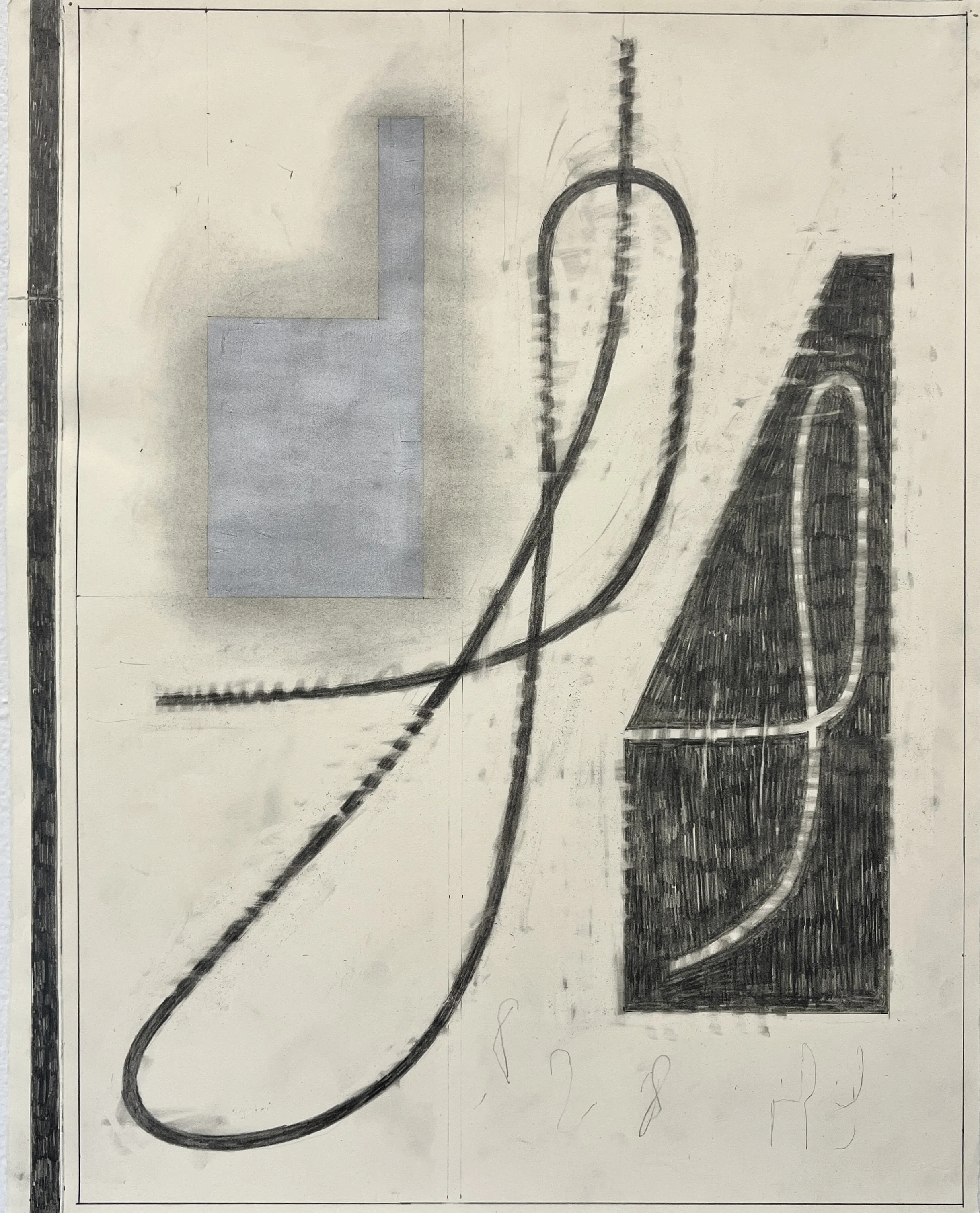 WA No. 26, 2026, graphite and gesso on paper, 24 x 19 in.