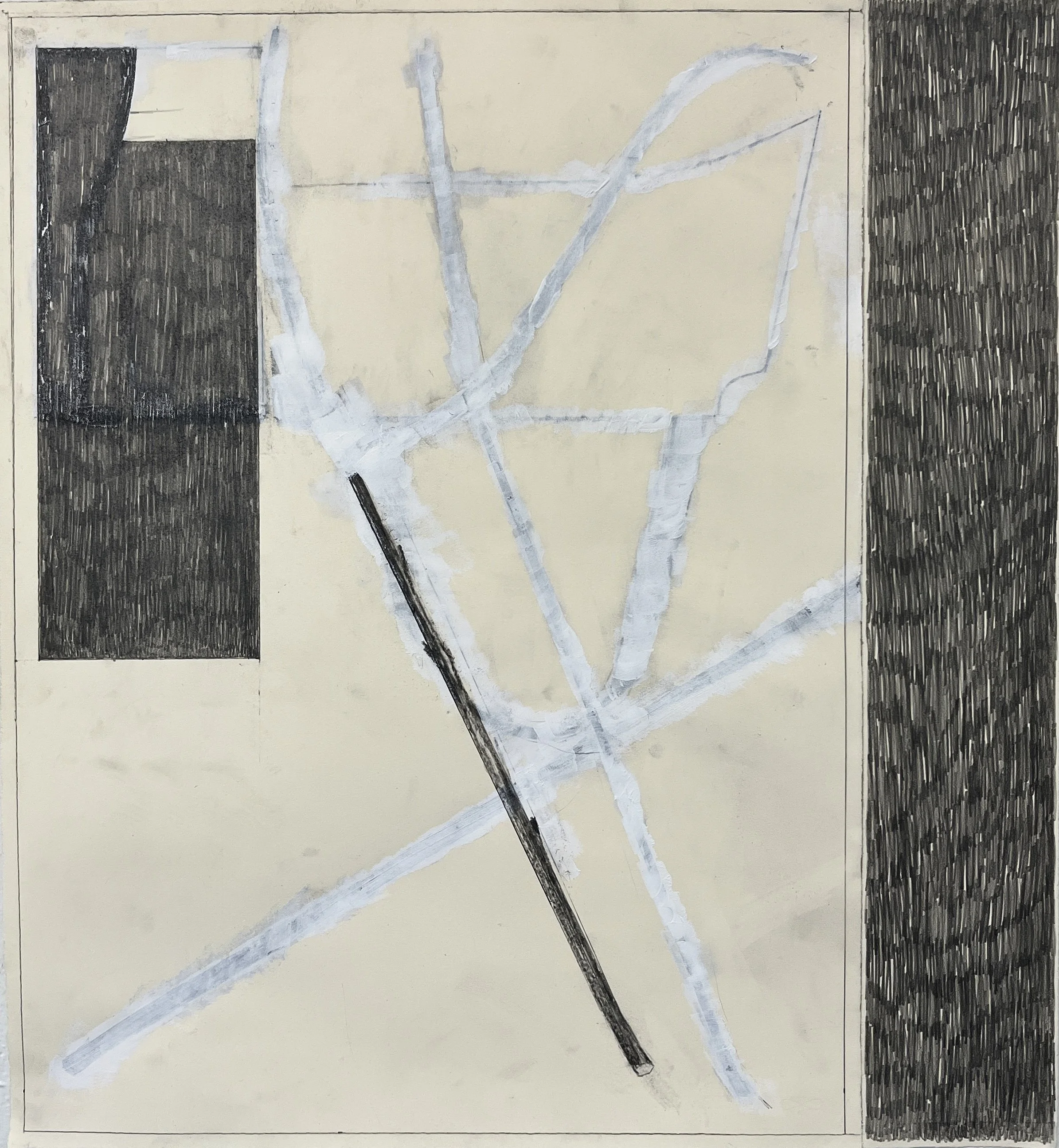 WA No. 20, 2026, graphite and gesso on paper, 24 x 20 in.