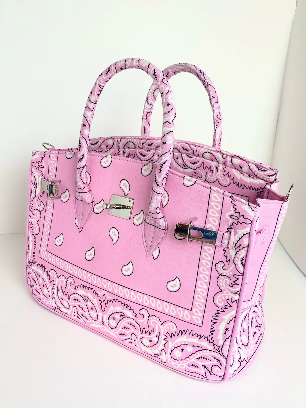 Pink bandana bag hotsell