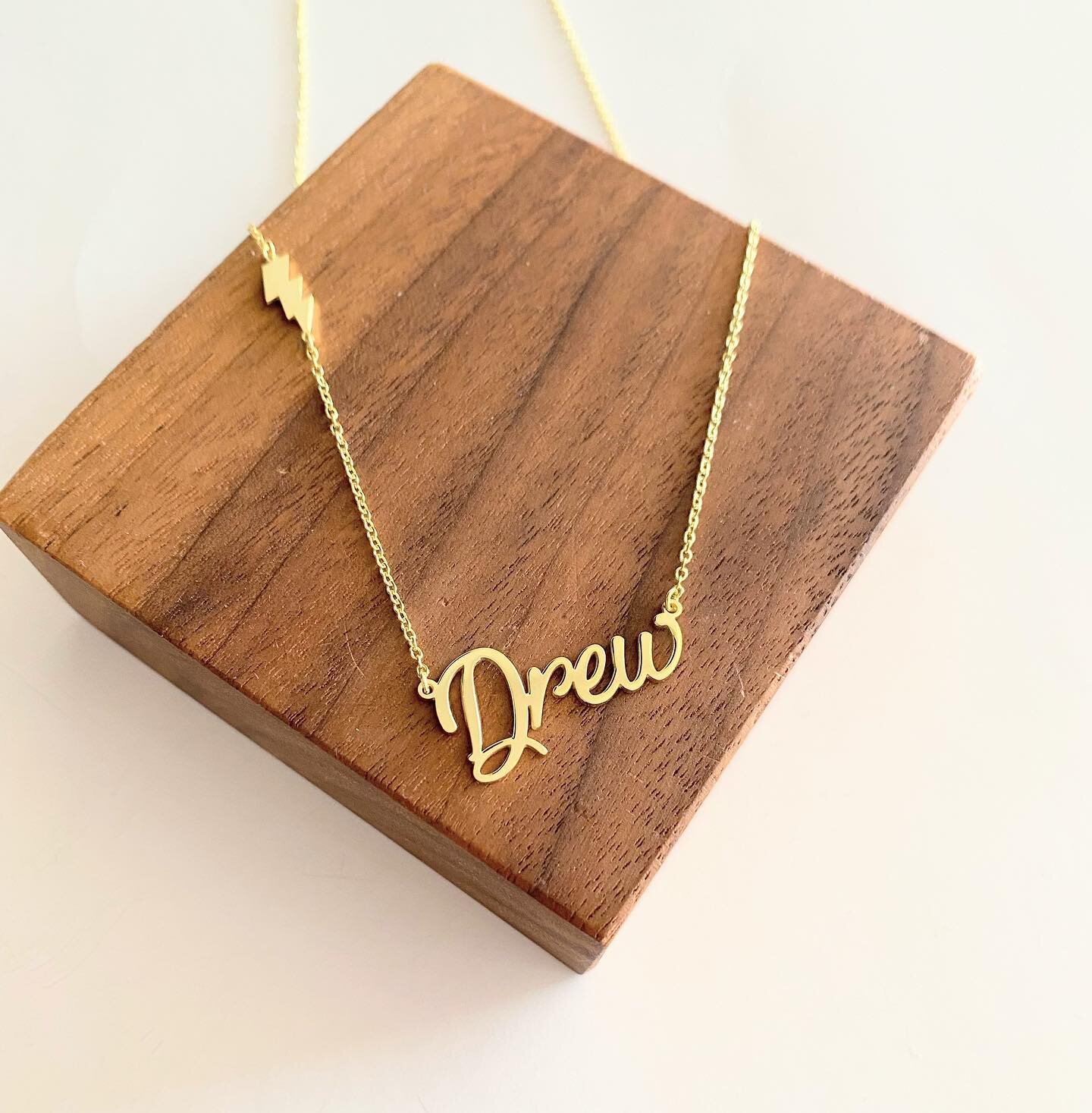 Custom gold nameplate, shop the collection.