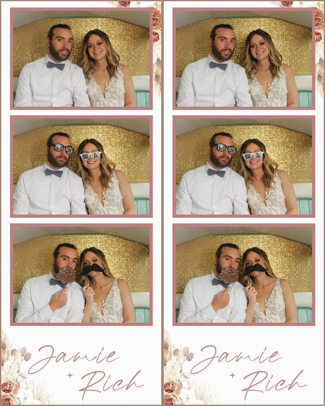 ✨Because no two weddings (or photo strips) should ever look the same 💕✨
&nbsp;
Our photo strip templates are made to complement any theme, ensuring your day is as unique as you are.
&nbsp;
Unlimited prints &bull; Bespoke templates &bull; Beautiful b