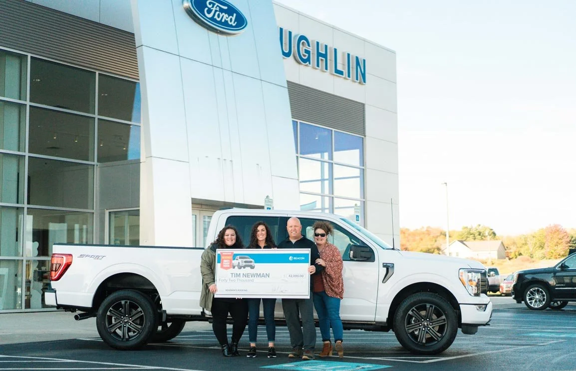 Newman Roofing wins 2021 Ford150 from Beacon Roofing Supply — Newman