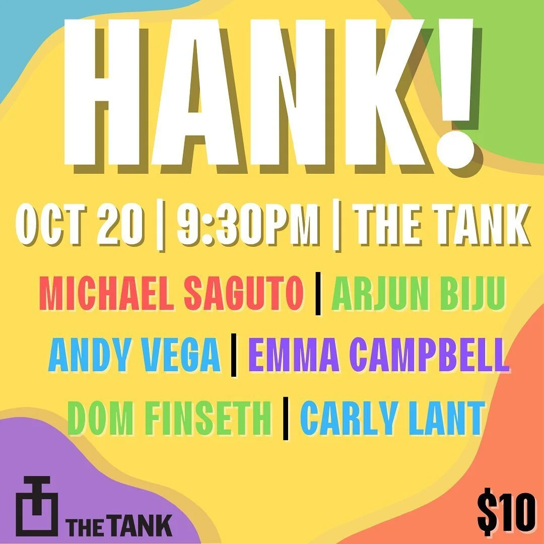 🚨🚨HANK IS BACK BABY! 🚨🚨
Thursday, October 20th at the TANK with special guest CLINT. 9:30PM. Link in bio!