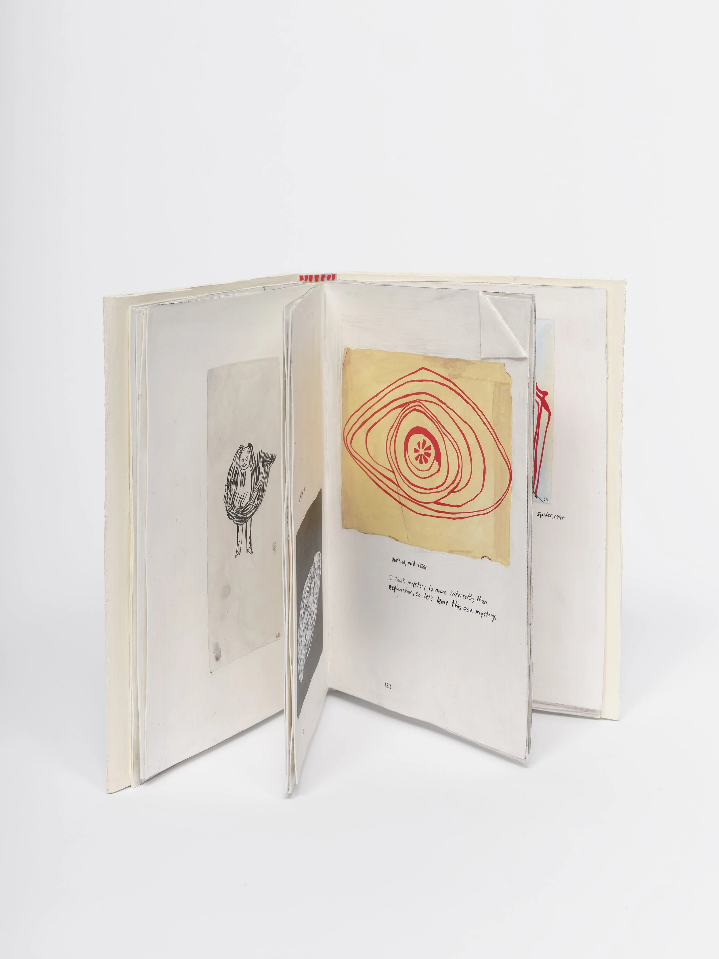 Louise Bourgeois: Drawings and
Observations, 2024
Paint, paper, glue and graphite
9 1/4 x 11 x 7 inches