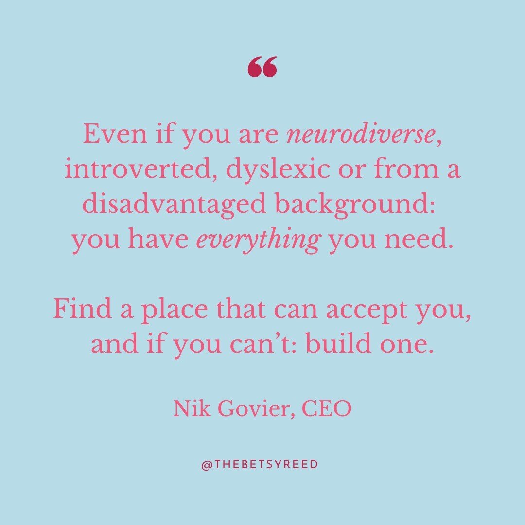 Inspiring and wise words from my last guest on The Discomfort Practice @nikgovier. She's a neurodiverse, absolutely badass CEO and heavyweight in the PR sector. She has also created a company that pro-actively practices what they believe in, through 